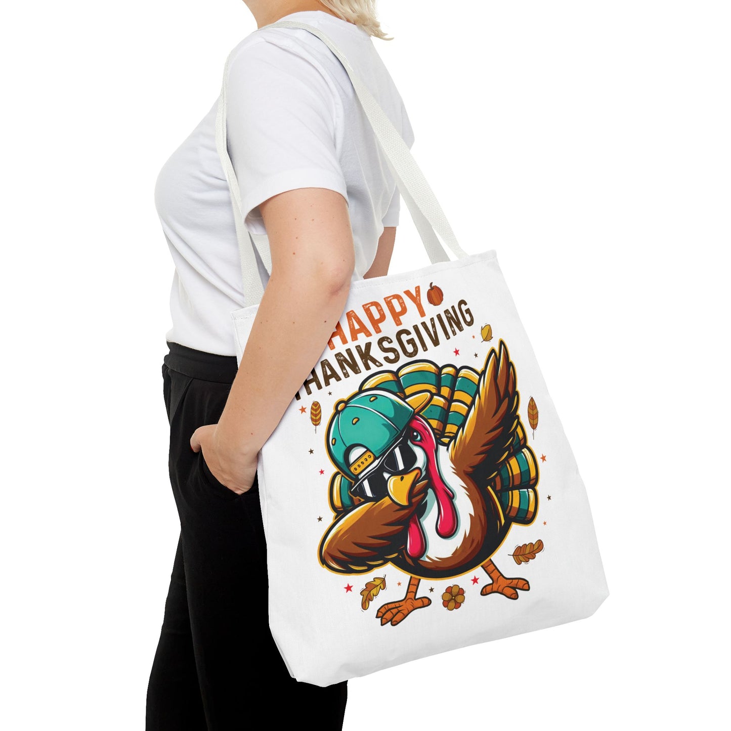 🦃 Dabbing Turkey Tote Bag – Thanksgiving Swagger with Holiday Humor