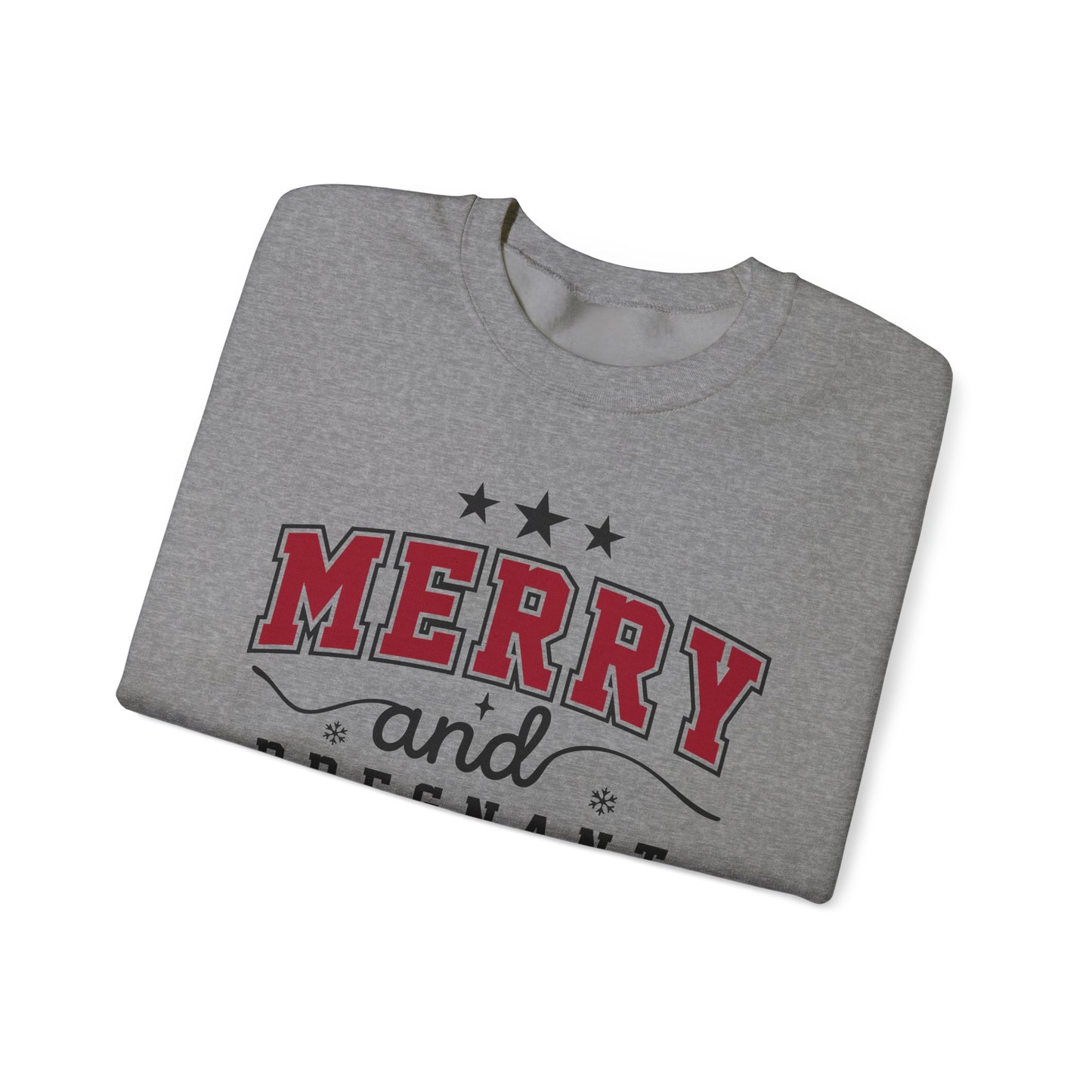 🎄👣 Merry Little Kicking Feet Christmas Maternity Sweatshirt – Cute Holiday Pregnancy Crewneck