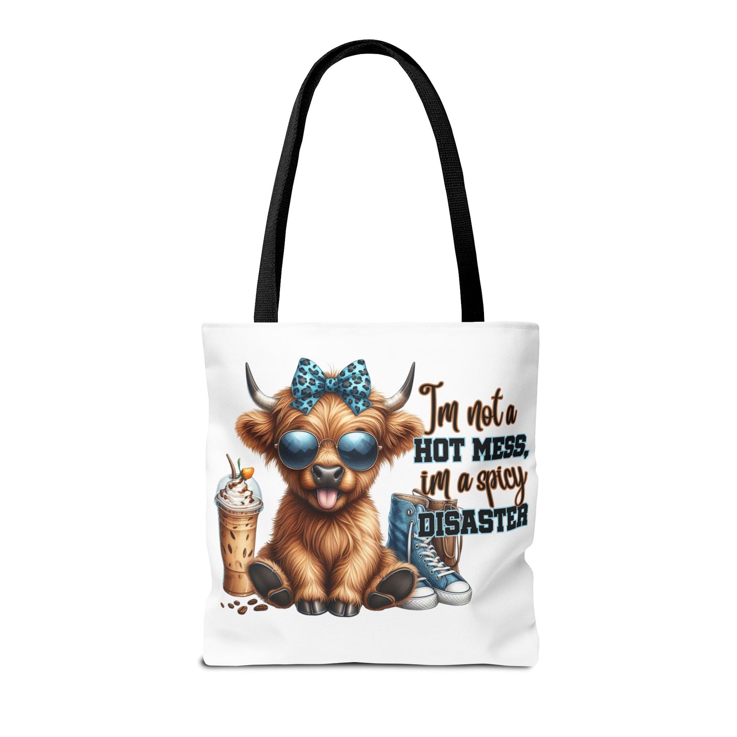 Bolsa de tela Highland Cow: «No soy un desastre picante, soy un desastre picante».