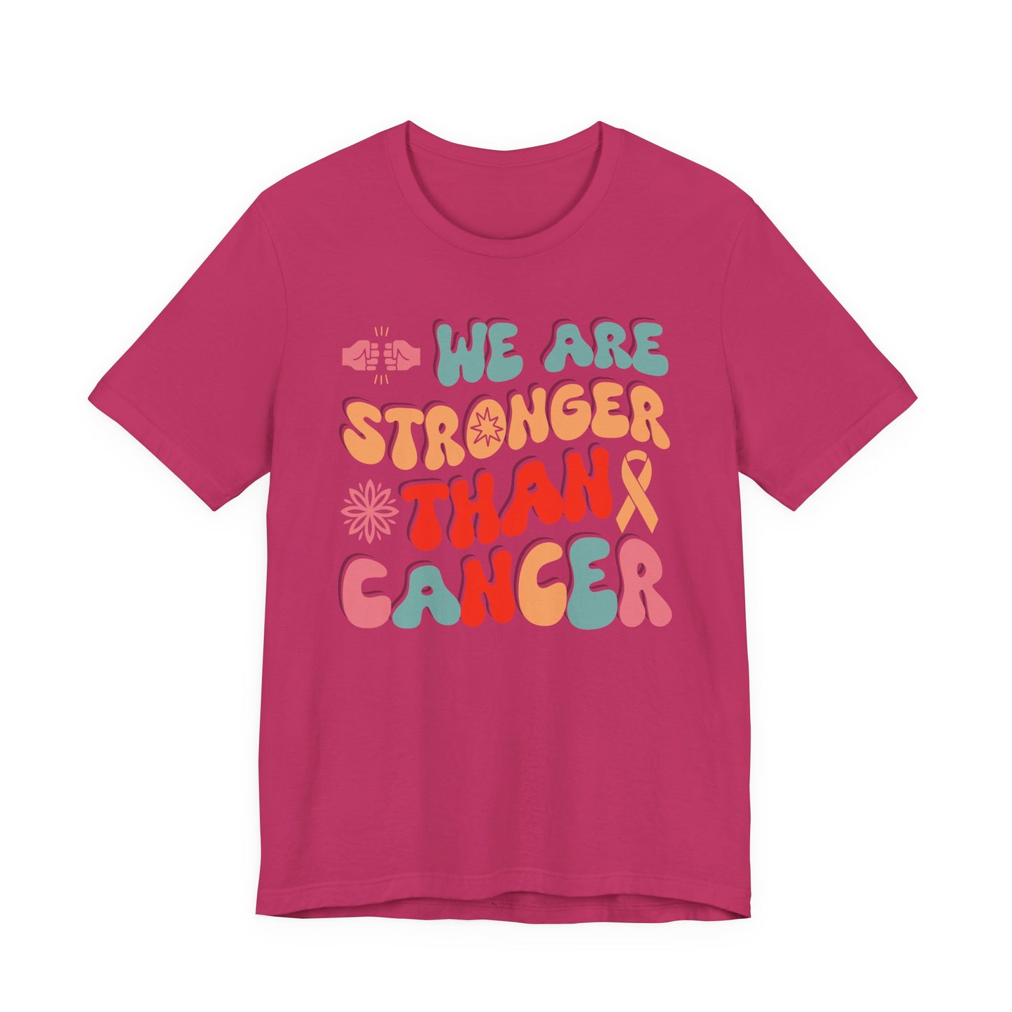 💪 We Are Stronger Than Cancer T-Shirt – Bold Awareness & Support Graphic Tee 🎗️