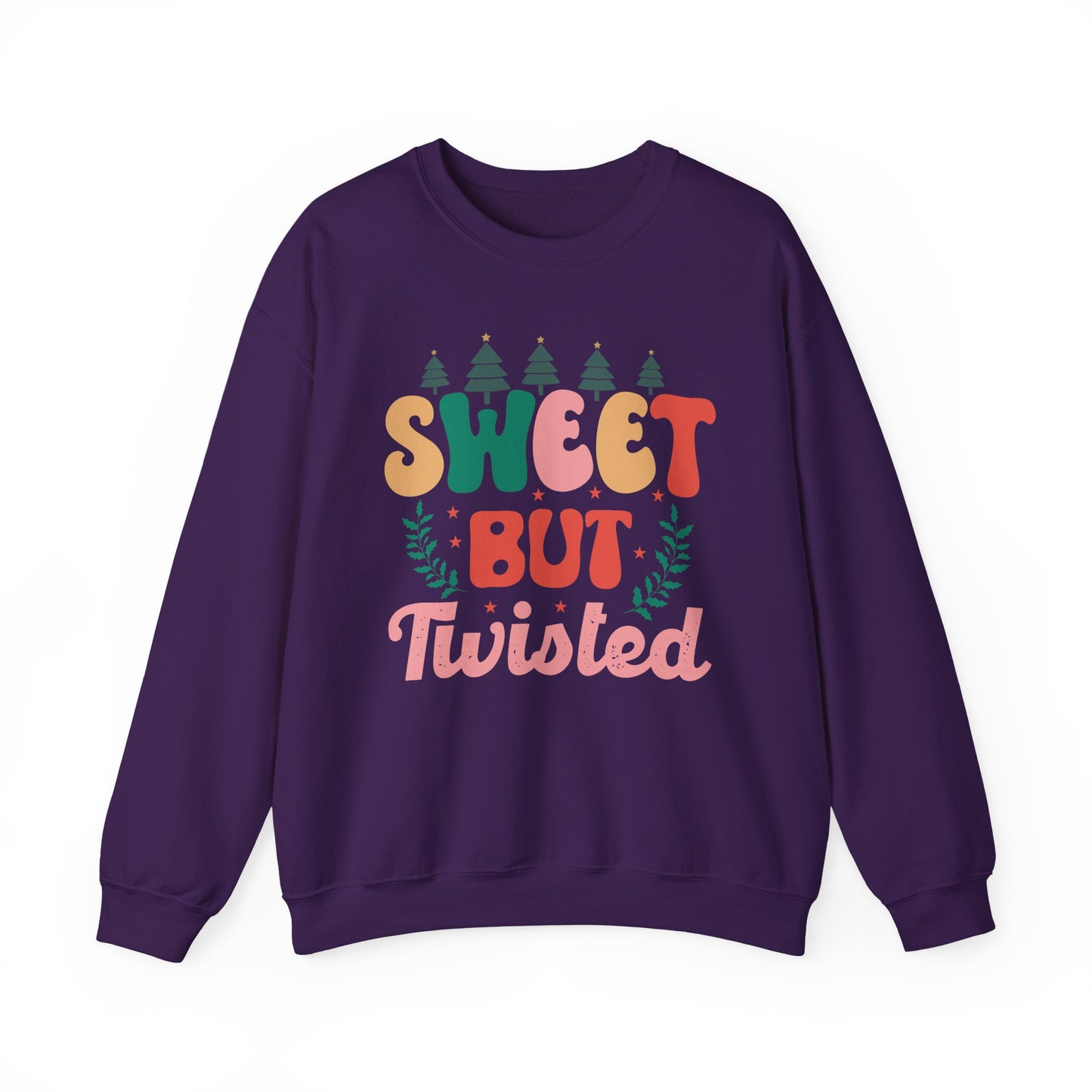 🎀✨ Sweet But Twisted Sweatshirt – Retro Pastel Christmas Vibes for the Season 🌲💖