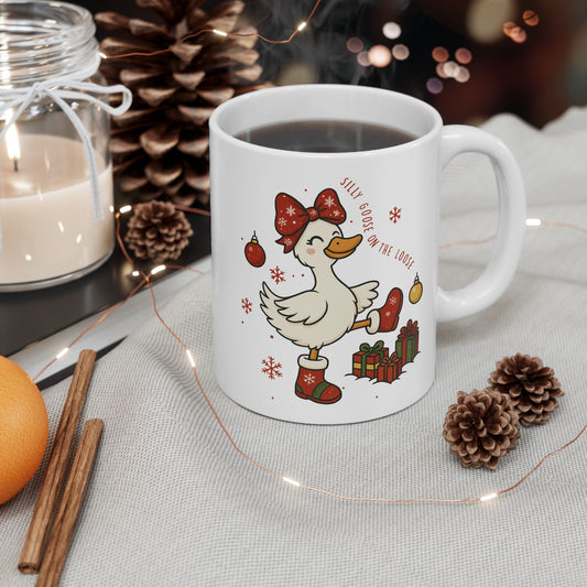 🦢🎄 Silly Goose for the Holidays – Festive Winter Cup ✨☕
