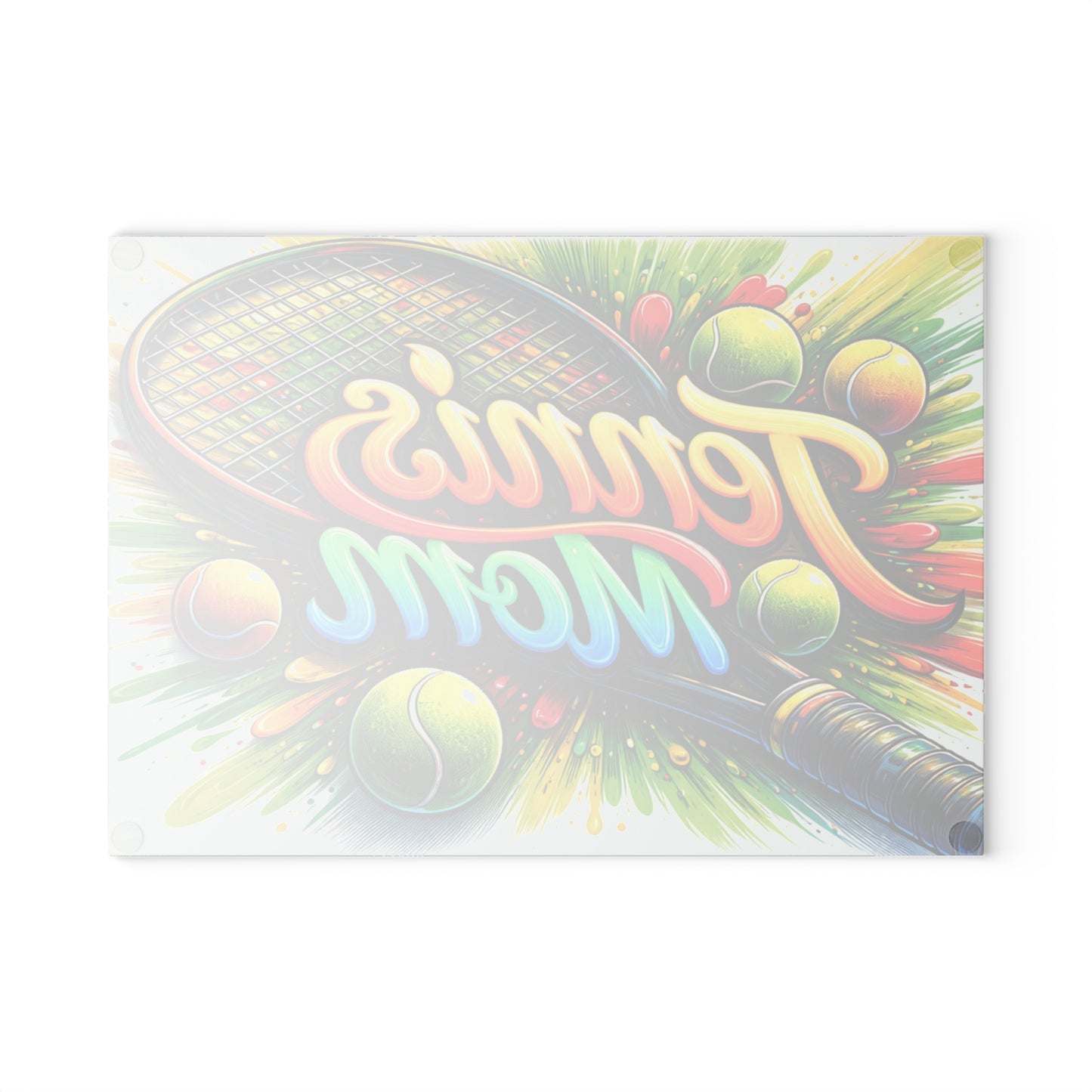 Tennis Mom Cutting Board – Colorful Splash for Your Kitchen