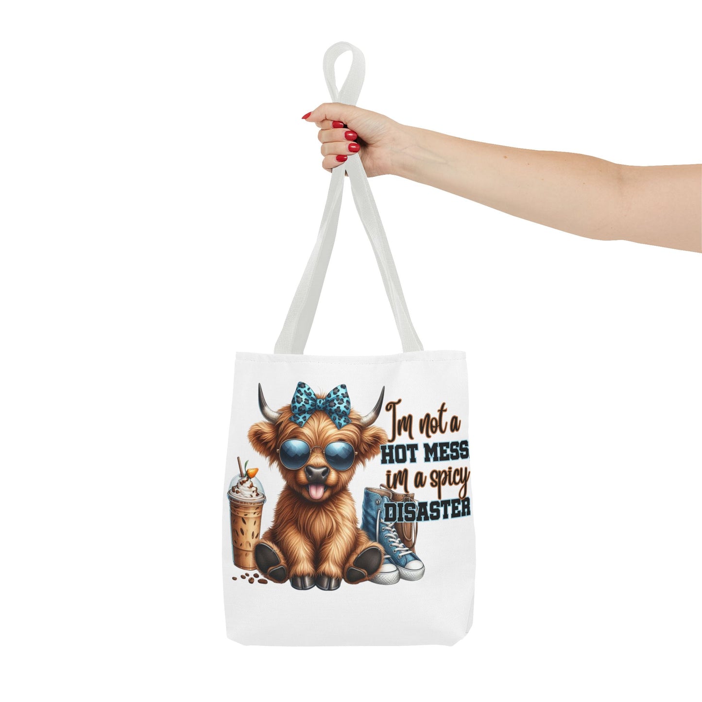 Bolsa de tela Highland Cow: «No soy un desastre picante, soy un desastre picante».