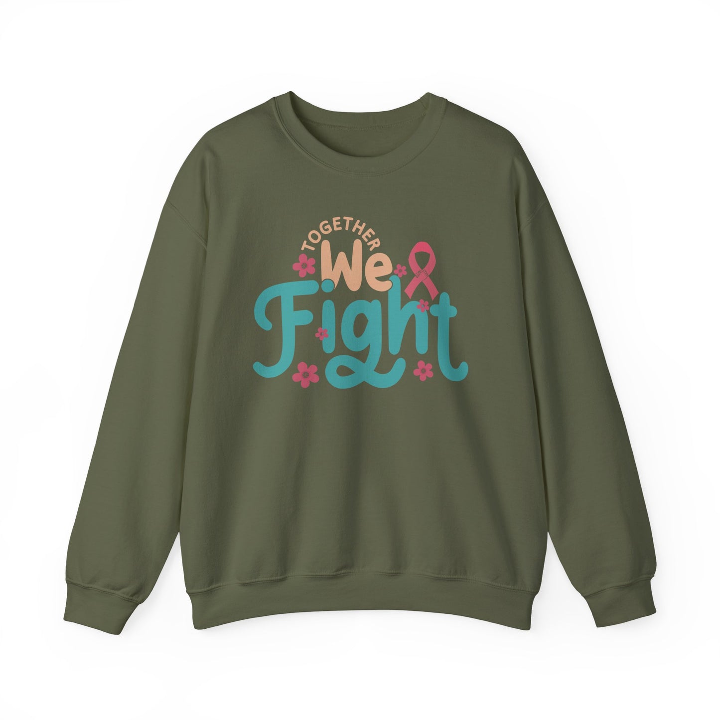 🎀🌸 Together We Fight Sweatshirt – Breast Cancer Awareness & Support Crewneck