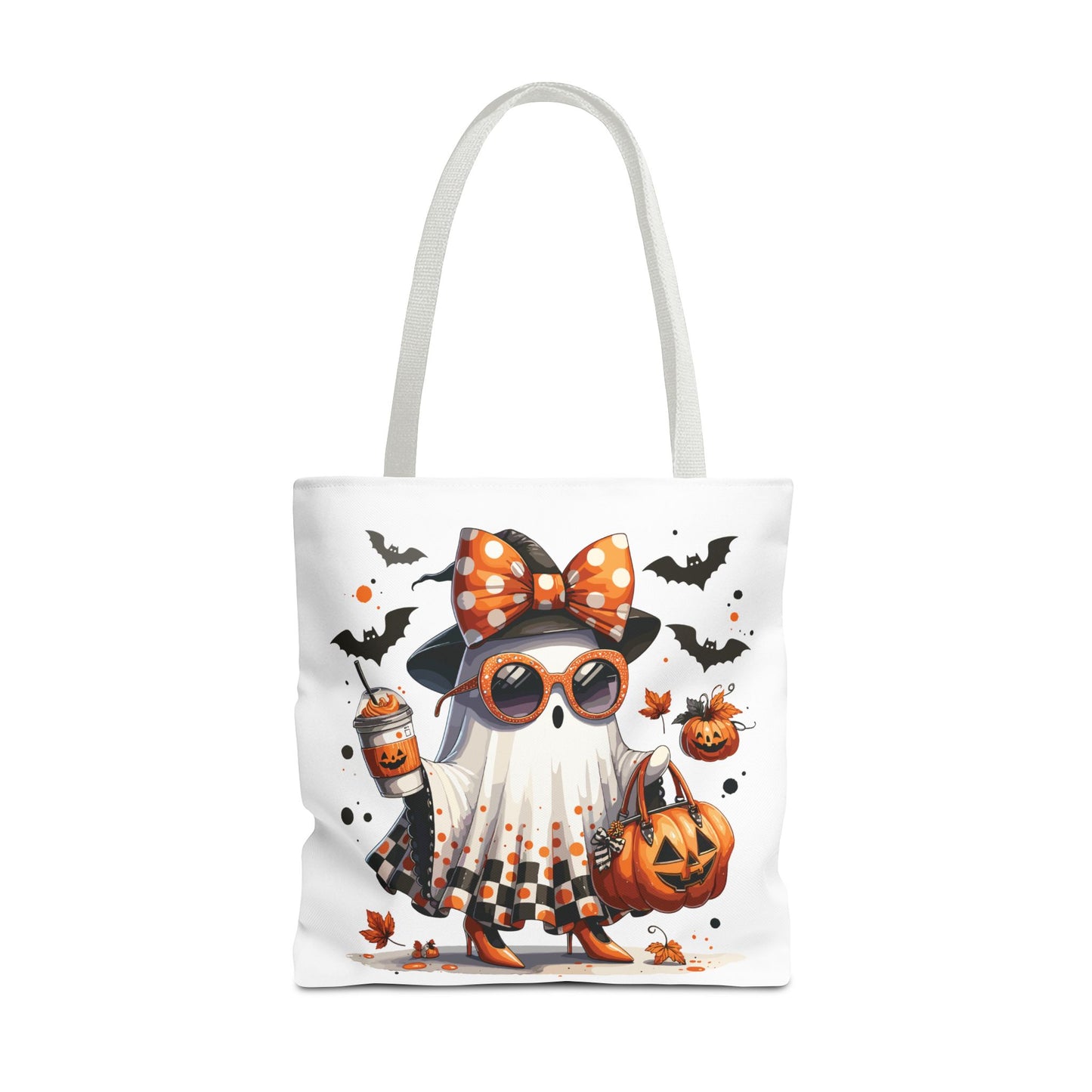 🧡 Chic Ghost Halloween Tote Bag – Sassy, Stylish & Spook-tacular 👻🎃