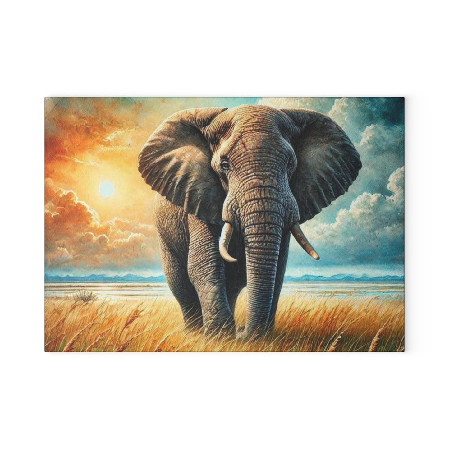 Tabla de cortar de vidrio con forma de elefante, regalo de boda, decoración de cocina única, decoración de cocina con forma de elefante, regalo de fin de vida, regalo para amantes de los elefantes, personalizado