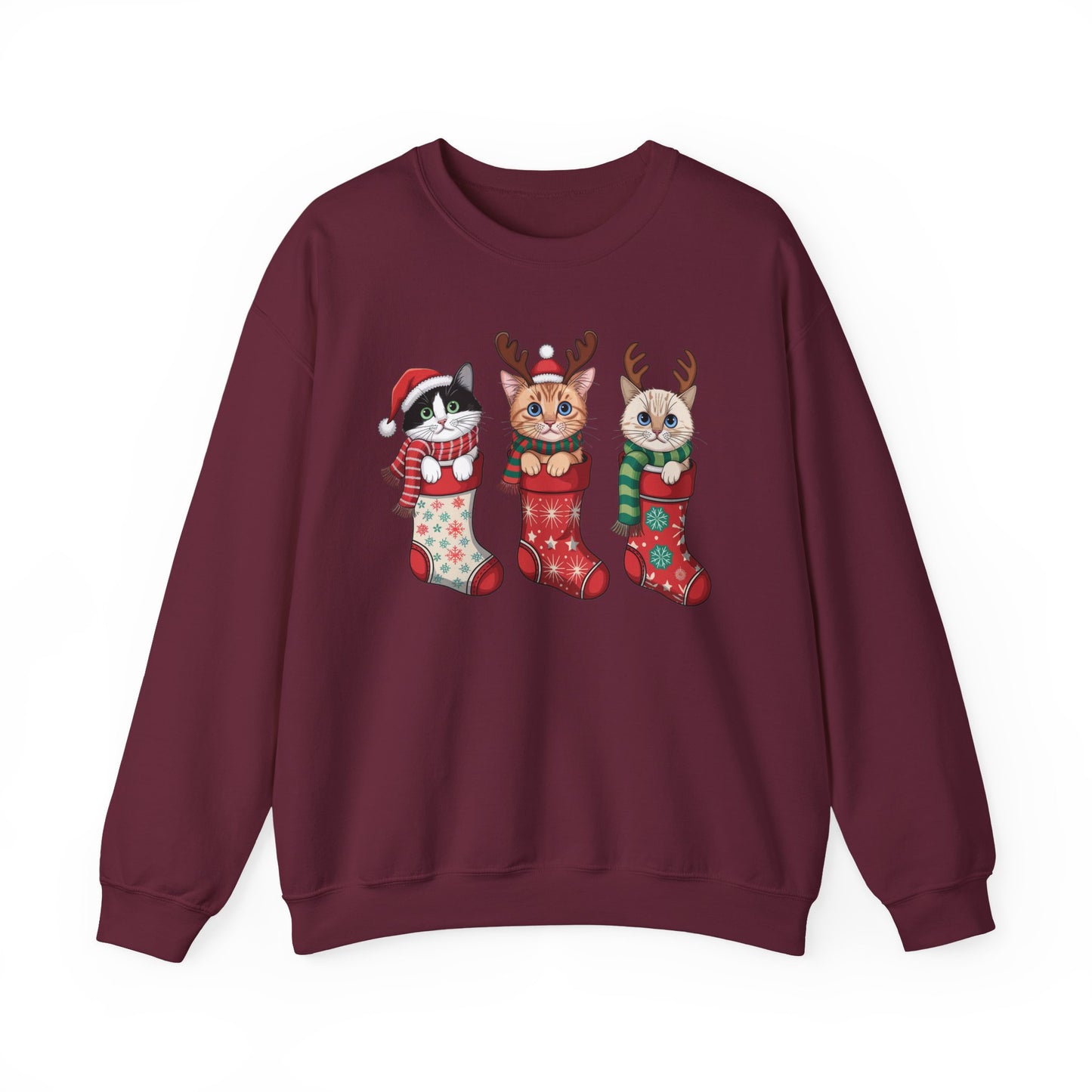 🐱🎄 Kitties in Stockings Sweatshirt – Cozy & Adorable Holiday Cats 🧦✨
