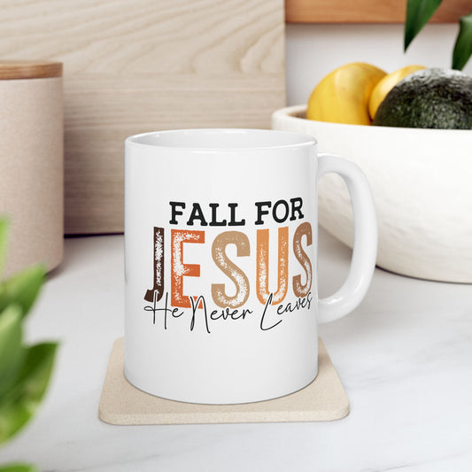 🍂✝️ Fall for Jesus Mug – Faith & Autumn Coffee Cup ☕🍁