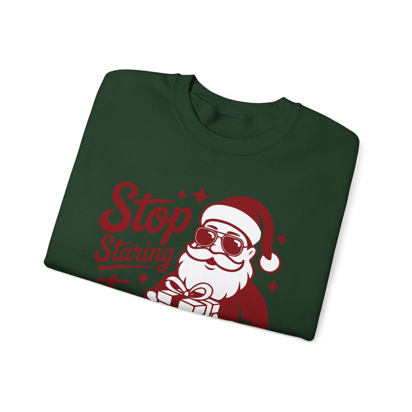 🎅🤣 Stop Staring at My Package Sweatshirt – Funny Santa Holiday Pullover