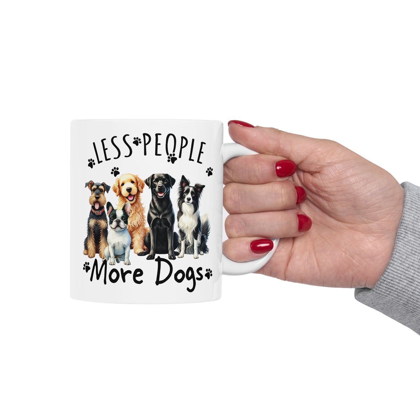 🐾 Less People, More Dogs Mug – The Paw-fect Crew for Dog Lovers ☕