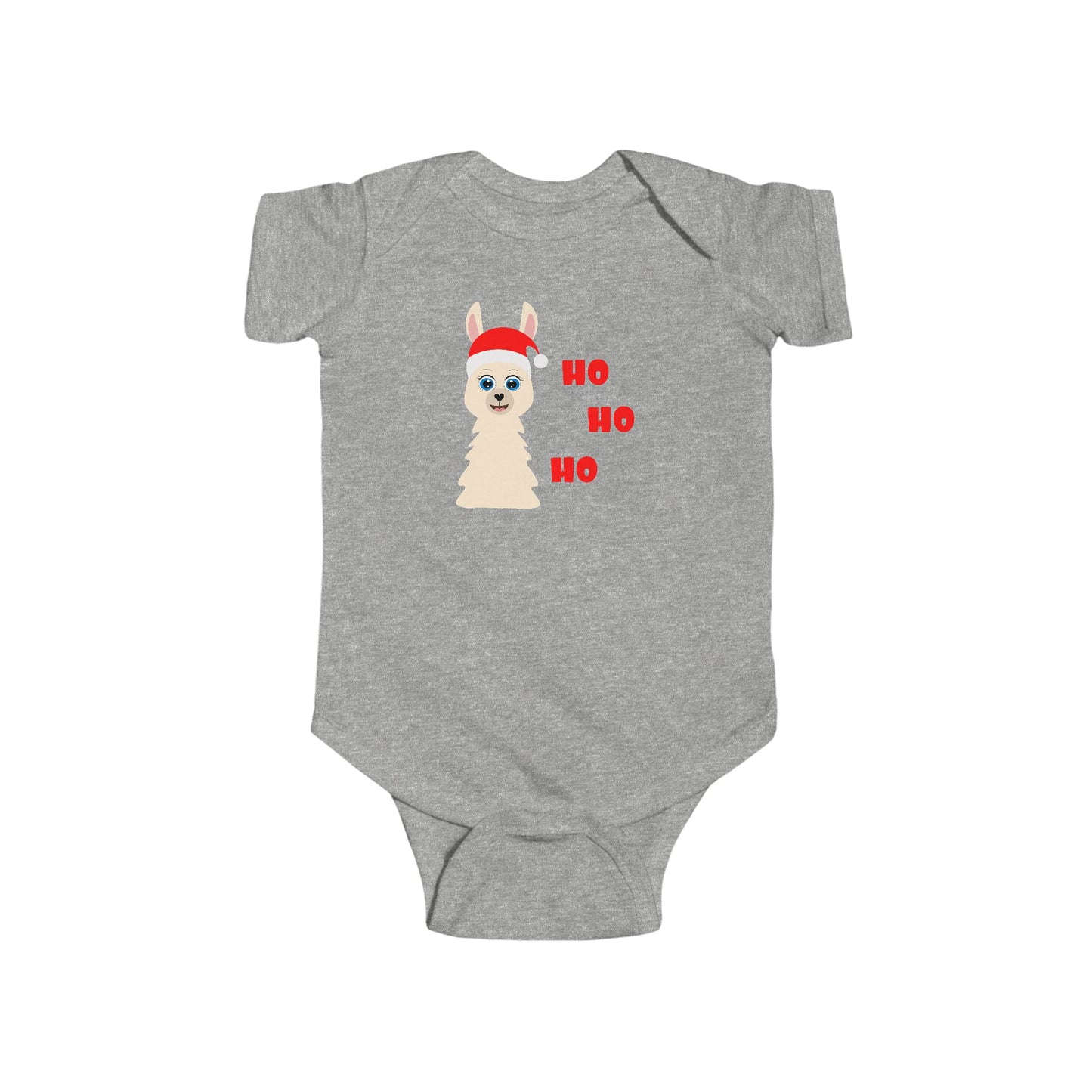 🎄 Ho Ho Ho Llama Baby Onesie – Festive & Funny Bodysuit 🦙✨