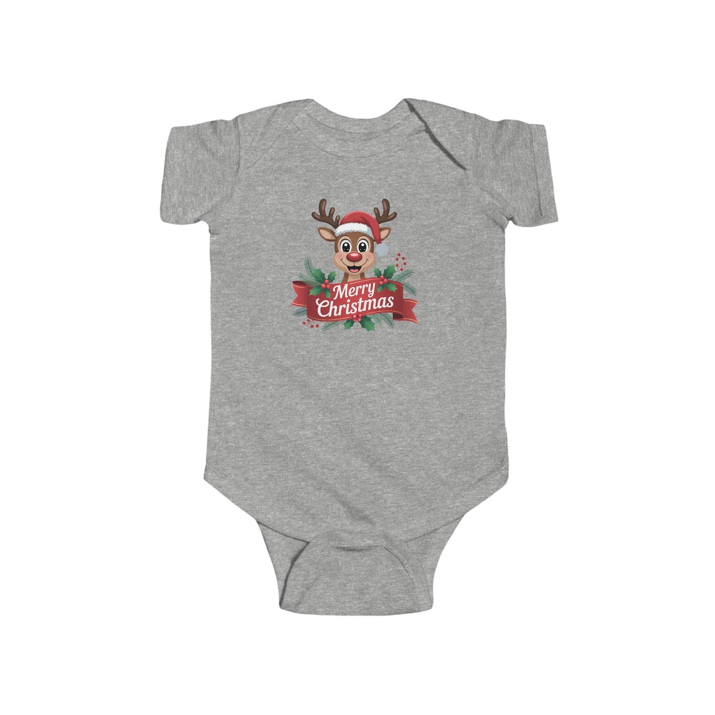 Merry Christmas Reindeer Baby Onesie – Festive Holiday Cheer 🦌🎄