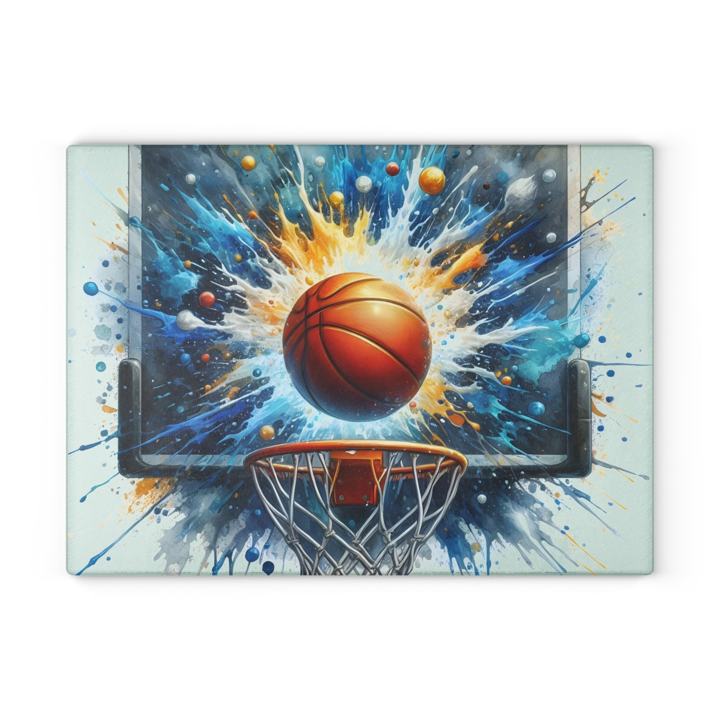 🏀 Basketball Splash Art Cutting Board – Slam Dunk Style for Your Kitchen 🎨
