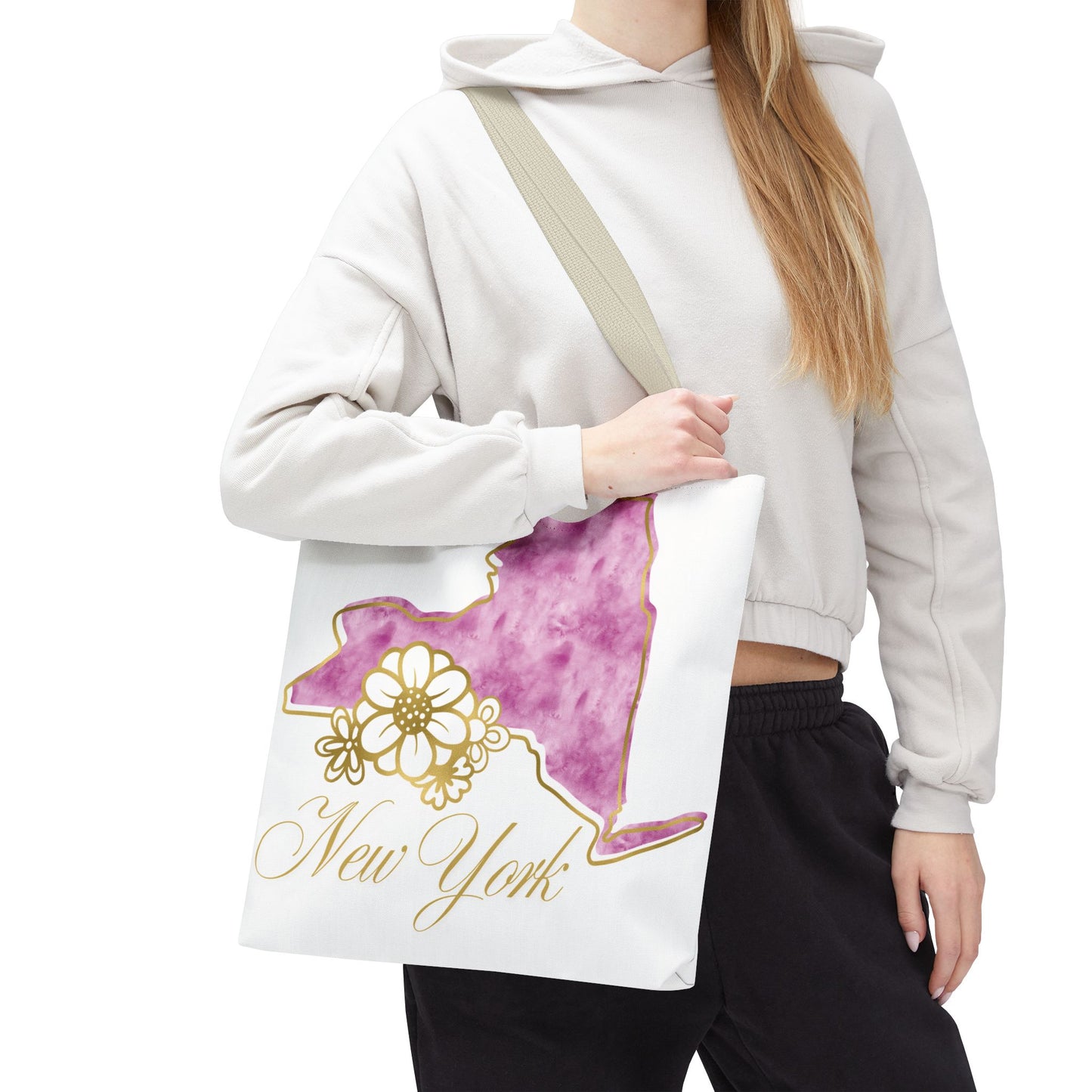 🗽 New York State Floral Tote Bag – Chic, Practical & City Charm 🌸
