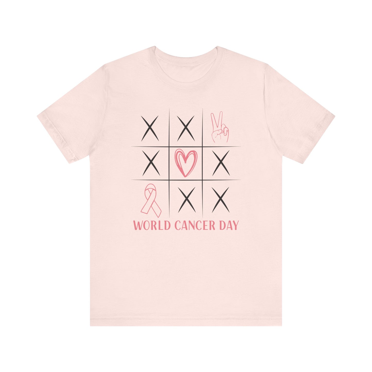 🎗️ World Cancer Day Awareness T-Shirt – Peace, Love & Hope 💕