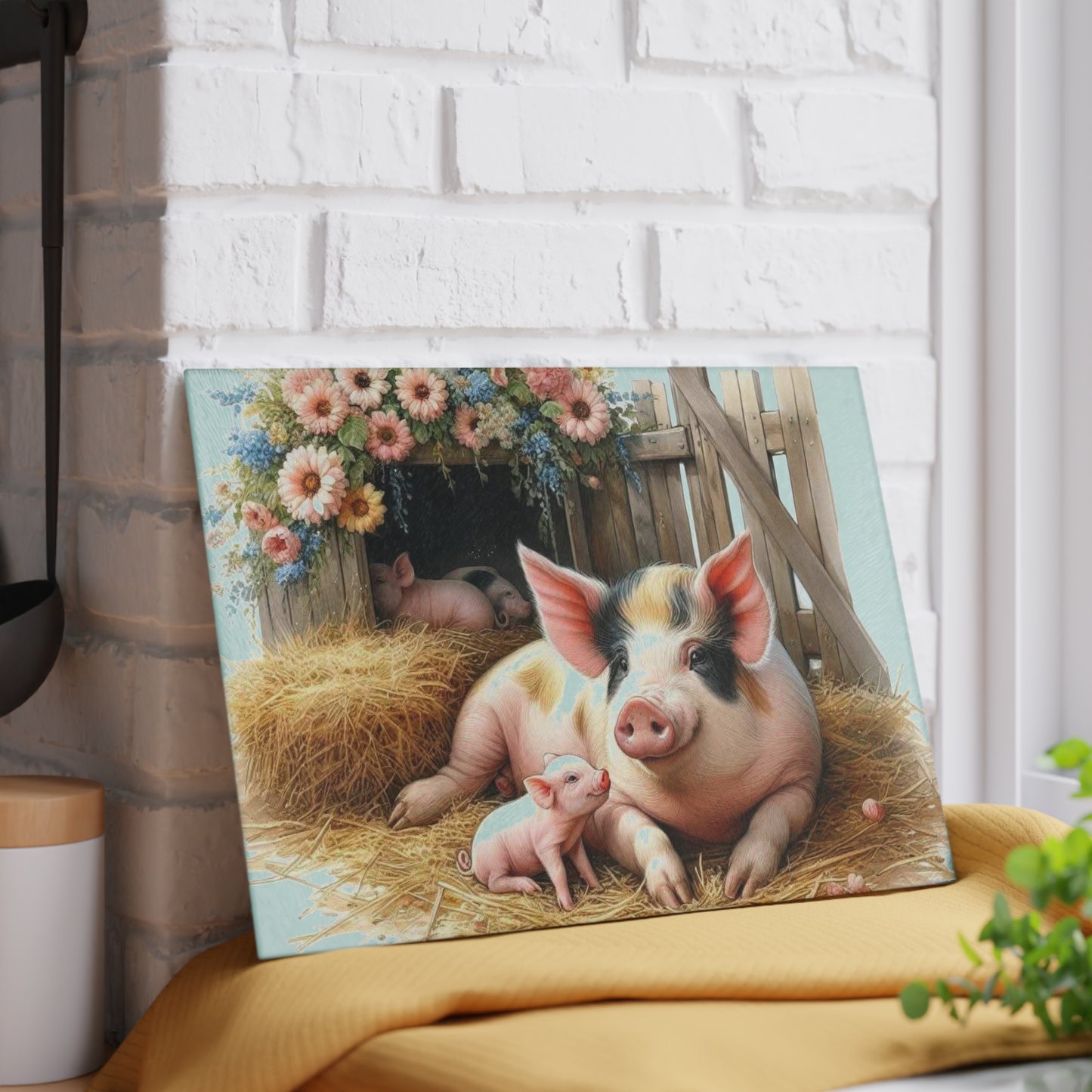 Tabla de cortar de cerdo, amantes de los animales, decoración de granja, accesorios de cocina, regalo único, tabla de charcutería, tabla de cortar personalizada, cocinas de cerdo