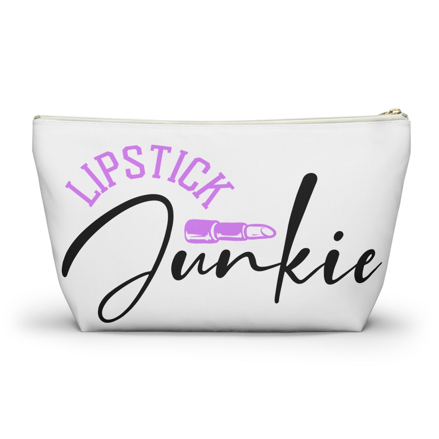 Accessory Pouch – "Lipstick Junkie" Purple Makeup Bag