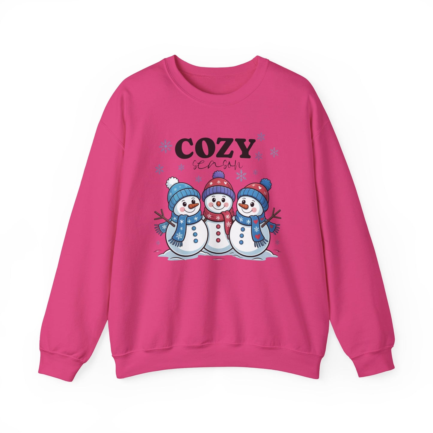 ☃️💙 Cozy Season Snowman Sweatshirt – Adorable Winter Crewneck for Women