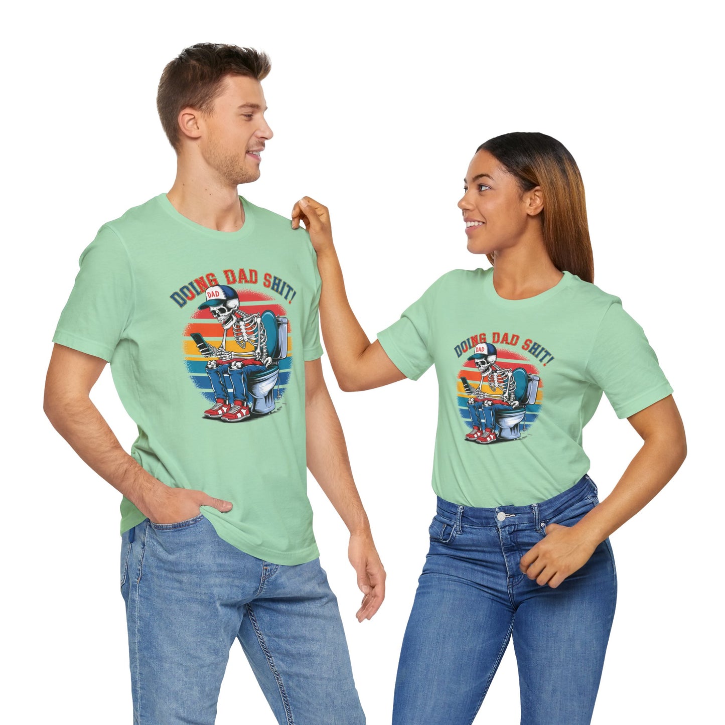 🧻 HACIENDO CABRAS DE PAPÁ | Camiseta gráfica divertida con esqueleto en el inodoro