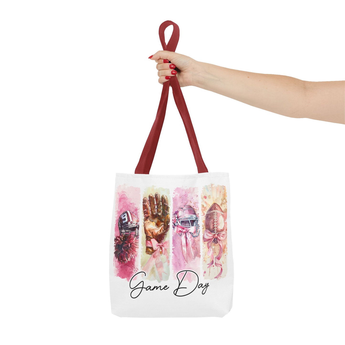 🏈 Game Day Pink Ribbon Tote Bag – Football & Pink Power 💖👜