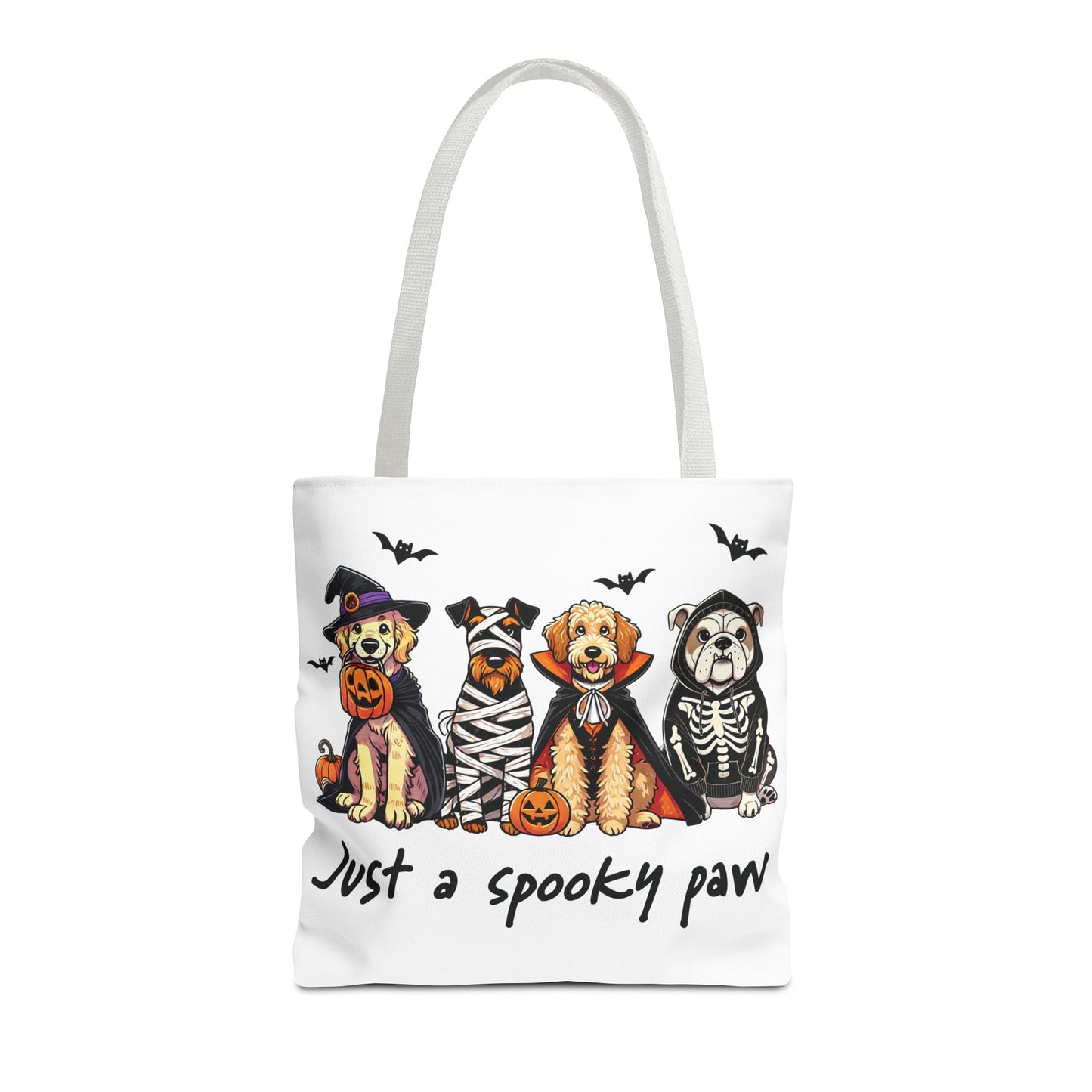 🐾 Spooky Paws Halloween Tote Bag – Doggone Cute Halloween Style 🎃