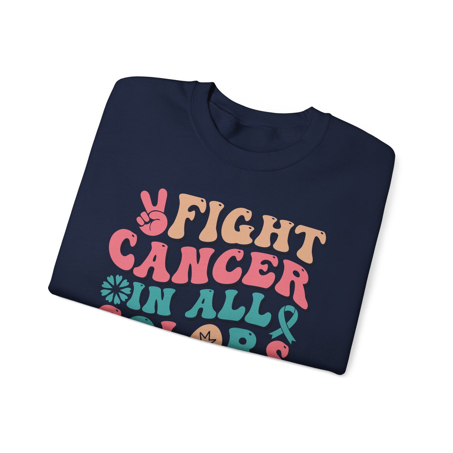 🌈✌️ Fight Cancer in All Colors Sweatshirt – Multi-Awareness Support Crewneck