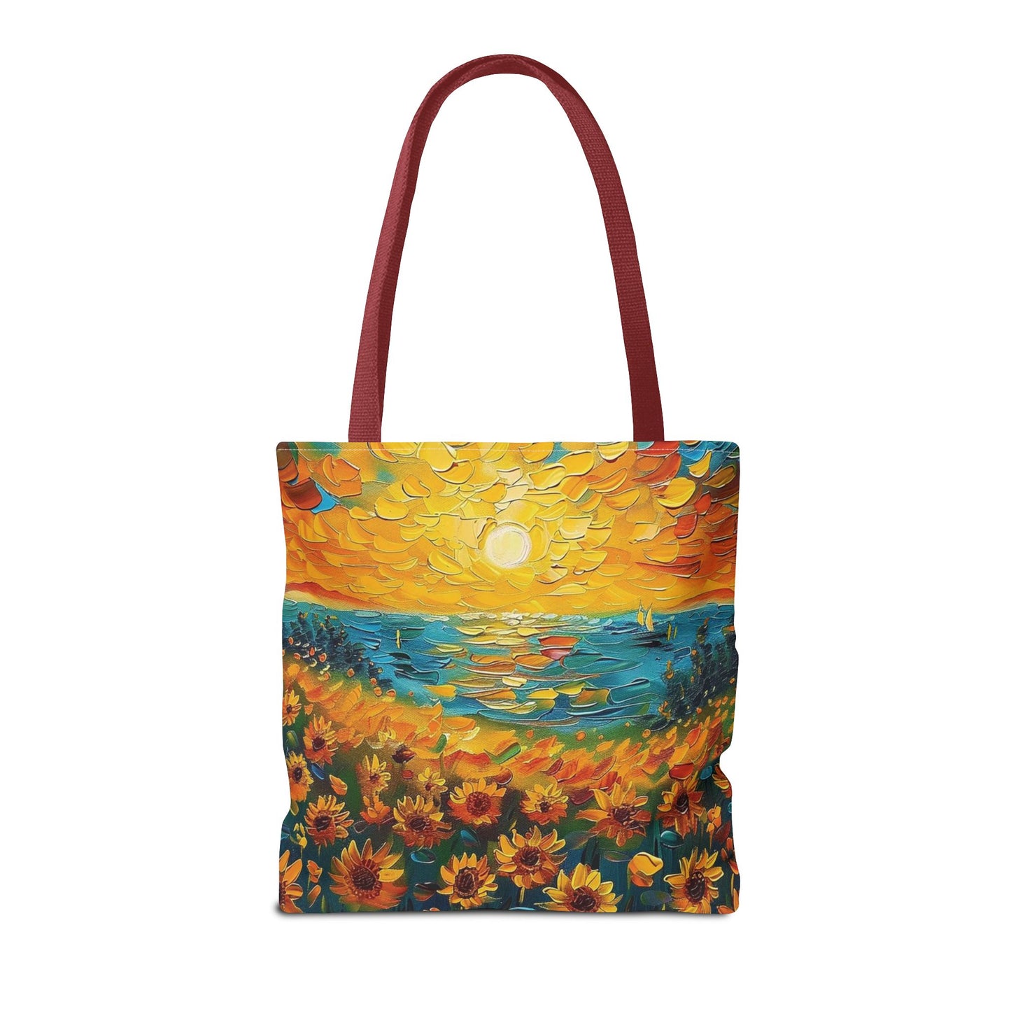 🌻 Girasoles al Atardecer – Bolso Tote Vibrante y Artístico 🌅