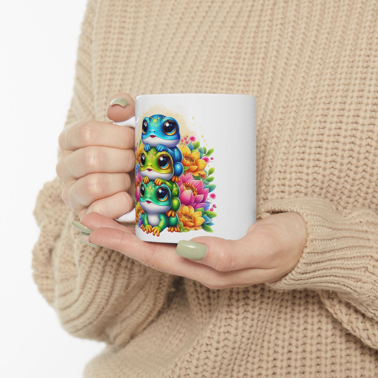 Taza de rana, taza de rana adorable, regalo para amantes de las ranas, taza con diseño de rana, taza con animales, regalo con temática de ranas, ideas para regalos de ranas, decoración de ranas, taza con anfibios