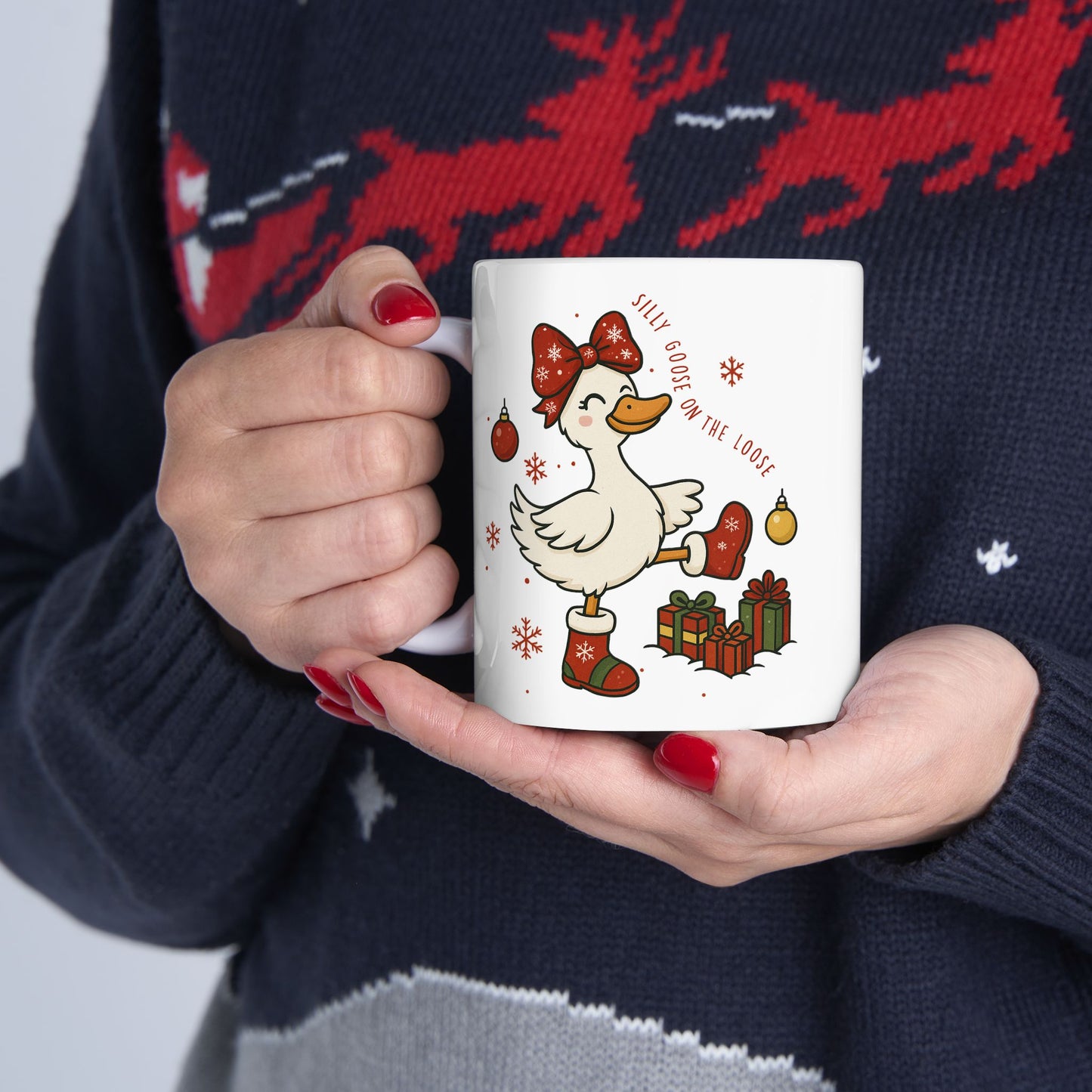 🦢🎄 Silly Goose for the Holidays – Festive Winter Cup ✨☕