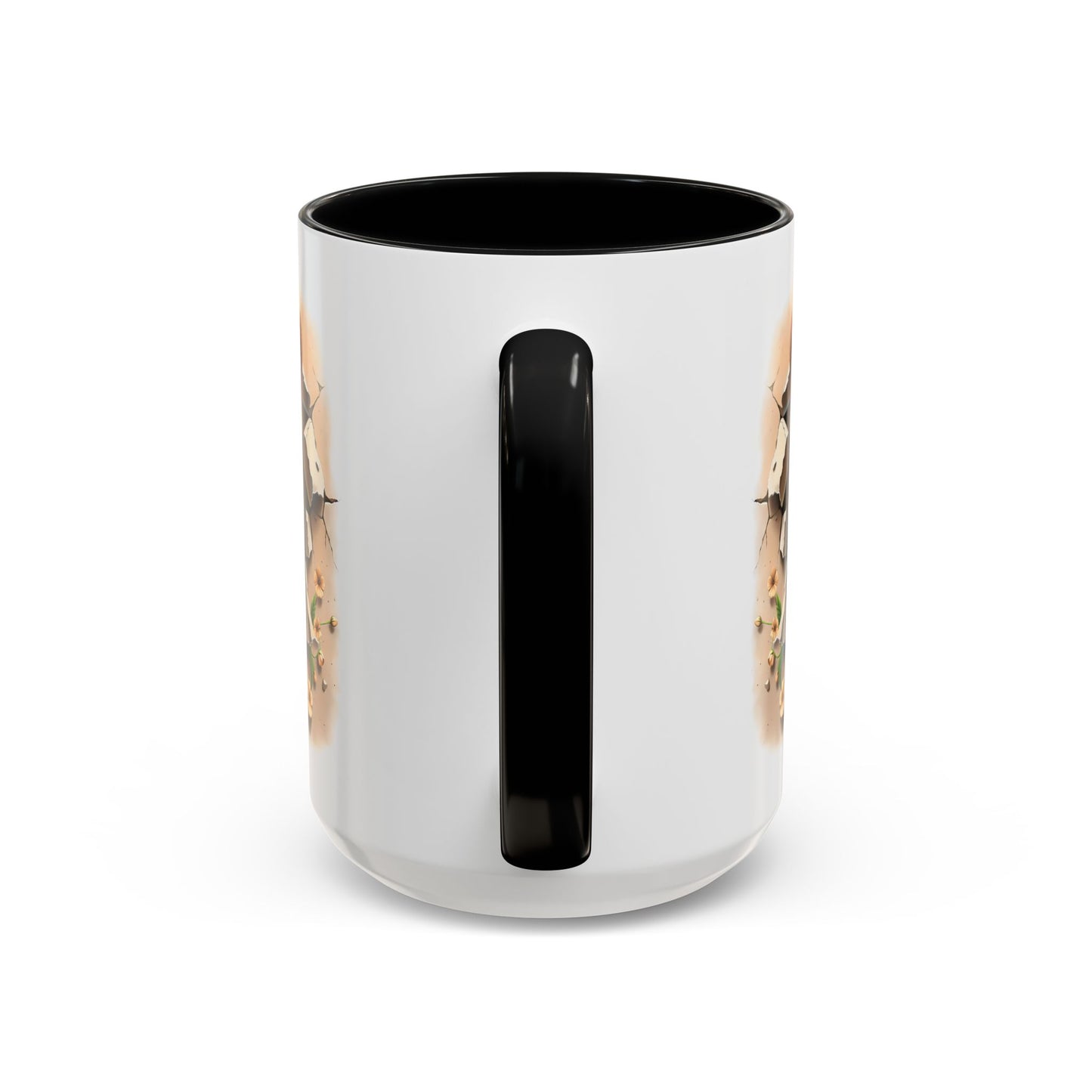 🐾☕ German Shepherd Puppy Peek Accent Mug – Loyal Pup Lover Gift ✨🖤