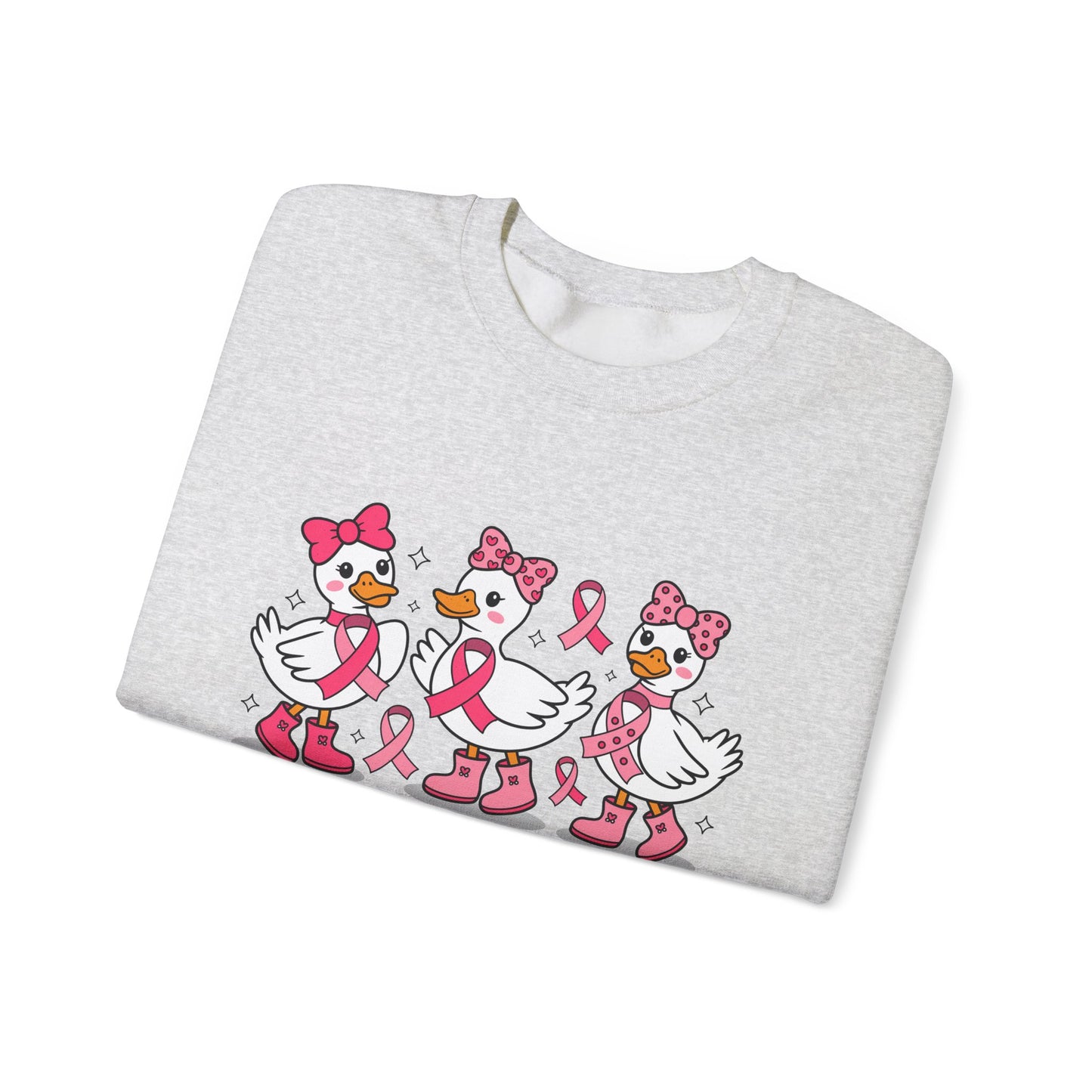 🎀🦆 In October We Wear Pink Duck Sweatshirt – Cute & Courageous Support 💗