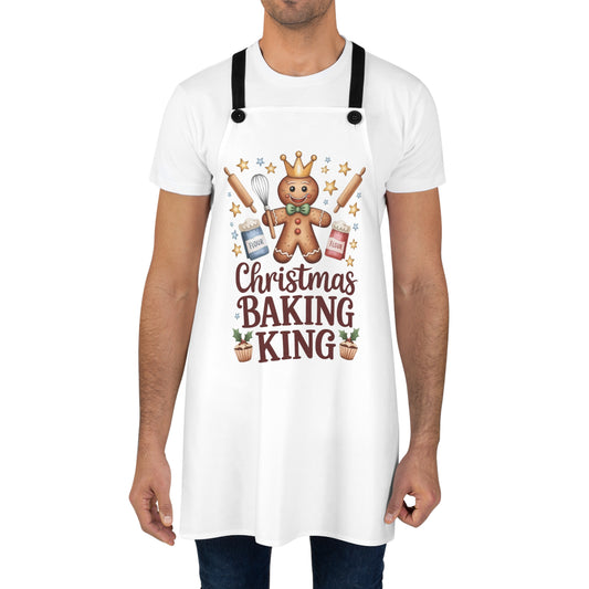 👑🍪 “Christmas Baking King” Apron — Crown the Cookie Boss of Your Kitchen