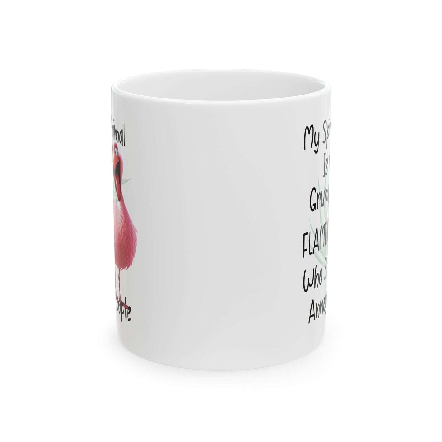 Mi espíritu animal es un flamenco gruñón: divertida taza de flamenco para mañanas atrevidas ☕