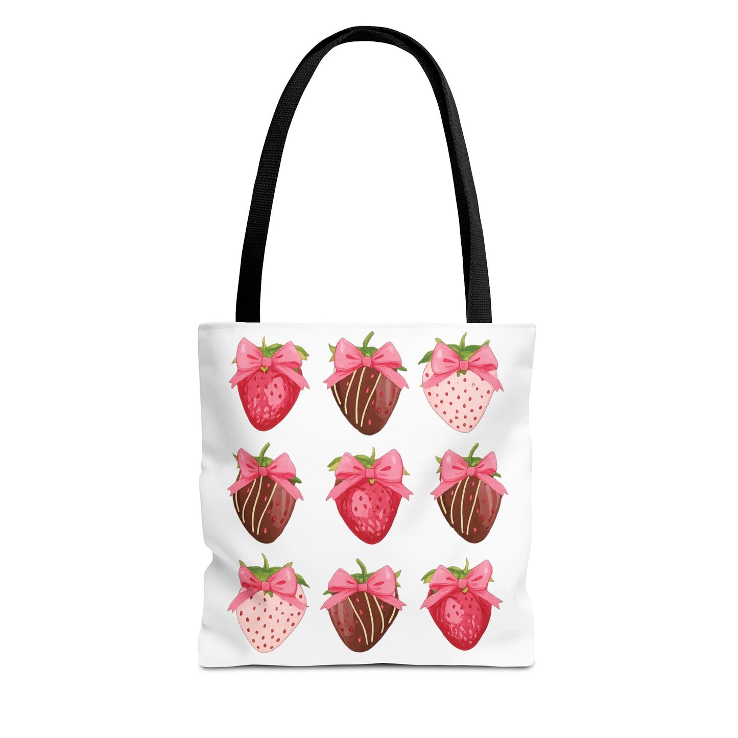 🍓 Chocolate-Covered Strawberry Tote Bag – Sweet, Stylish & Practical 🍫