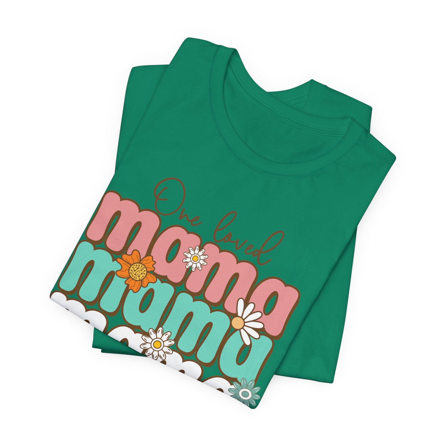 👕 Mama, Mama, Mama, Mama Boho-Style T-Shirt – Joyful Chaos of Motherhood 🌿