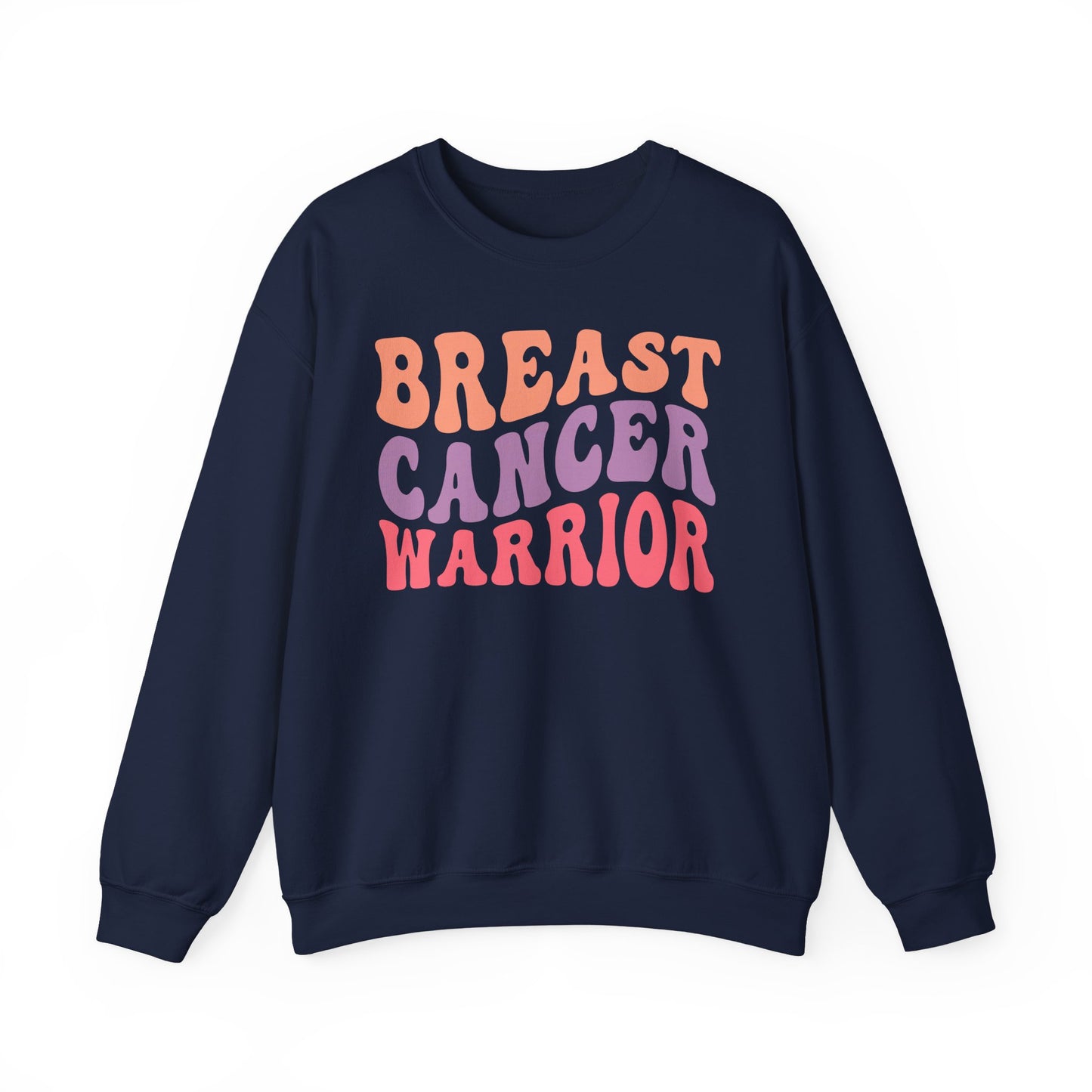 🌸✊ Breast Cancer Warrior Sweatshirt – Retro Awareness & Survivor Strength Crewneck
