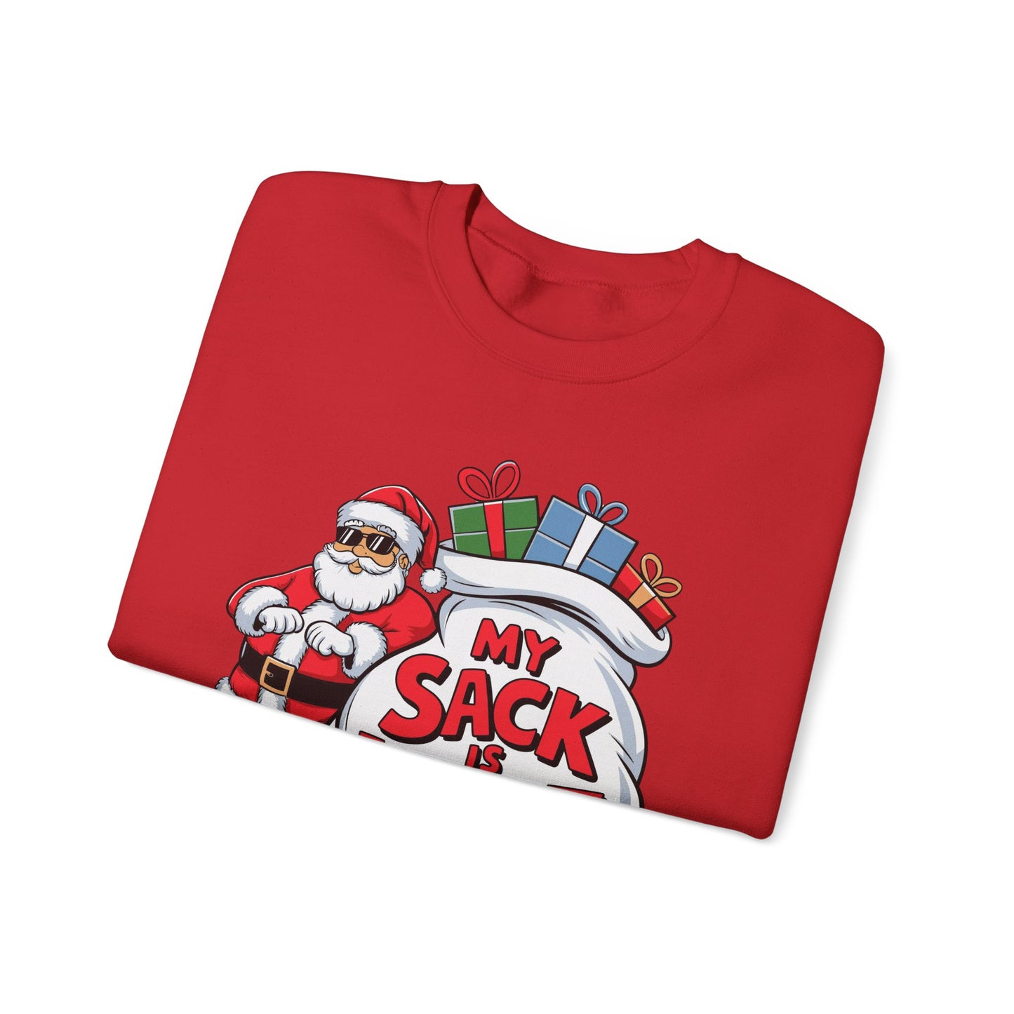 🎅😂 My Sack Is Huge Sweatshirt – Funny Santa Christmas Pullover for Men
