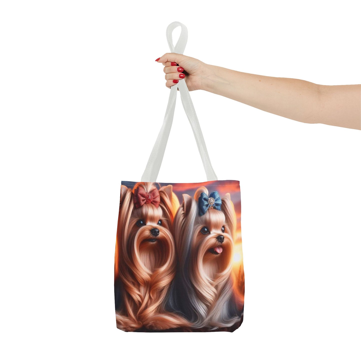 Bolsa de tela Yorkshire Terrier: un bonito regalo para amantes de los perros, bolsa de compras reutilizable, accesorio para amantes de las mascotas, elegante bolso de mano para uso diario.