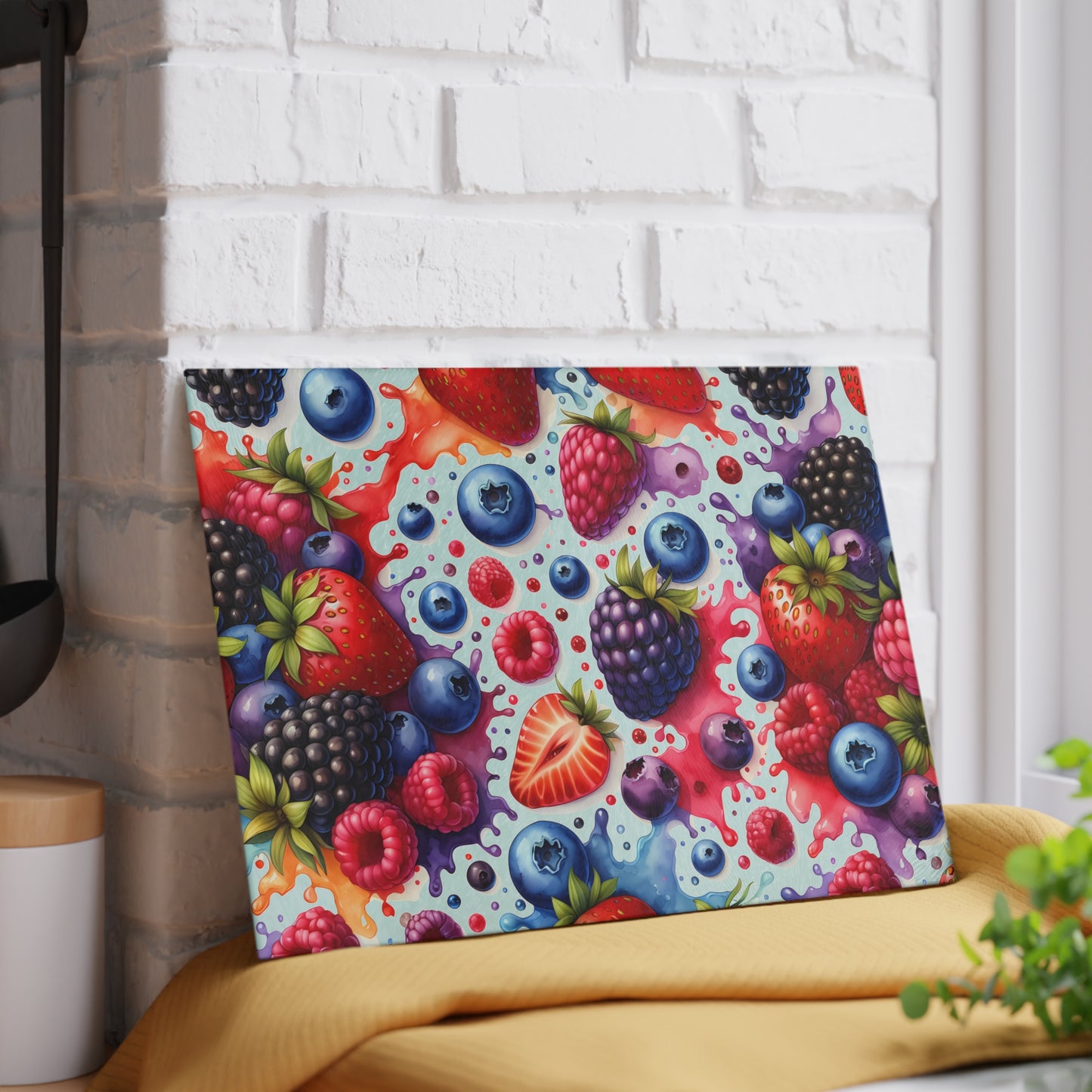 🍓🍇 Mixed Berry Splash Cutting Board – A Berry Beautiful Kitchen Essential!