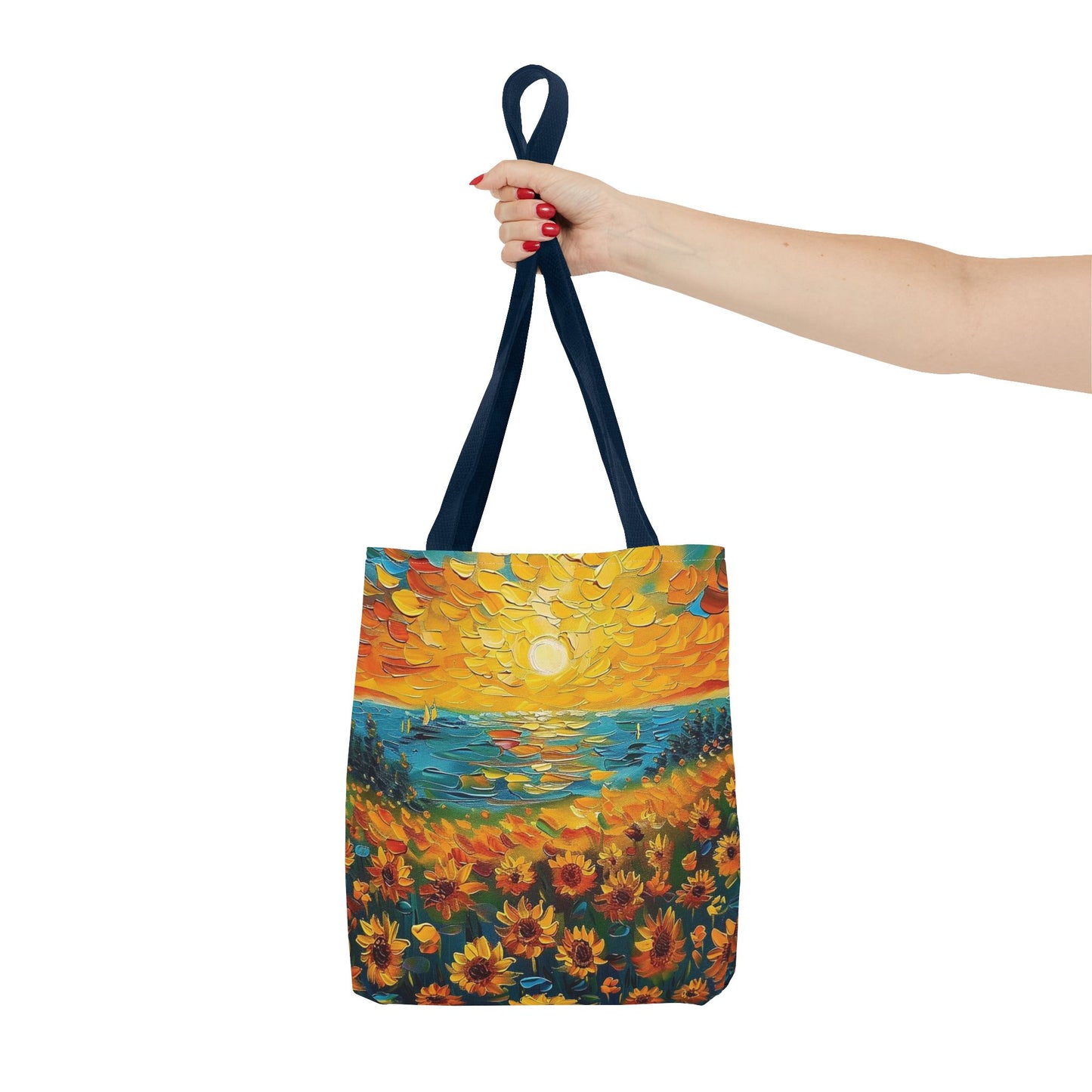 🌻 Girasoles al Atardecer – Bolso Tote Vibrante y Artístico 🌅