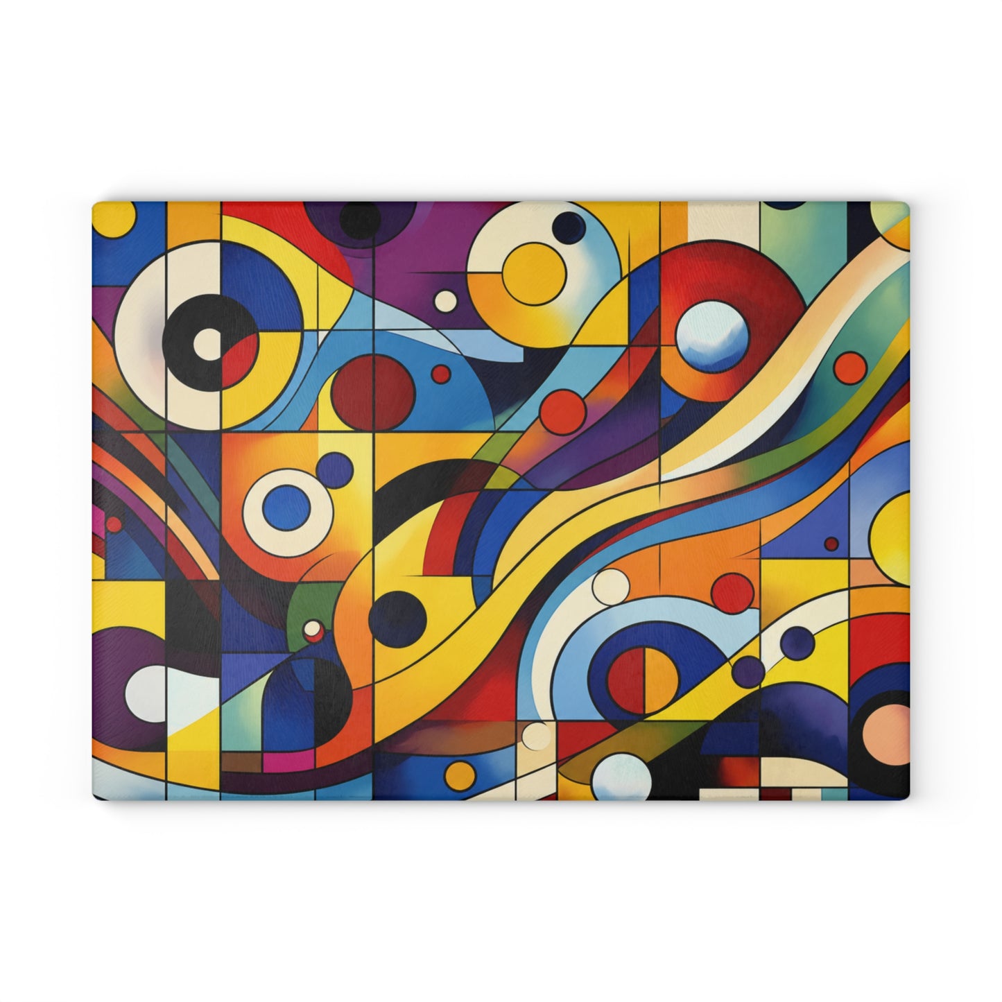Modern Geometric Abstract Glass Cutting Board