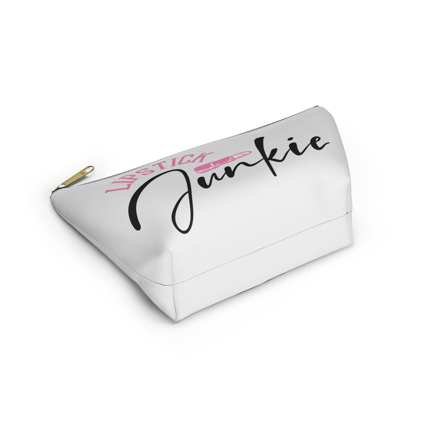 Accessory Pouch – "Lipstick Junkie" Pink Makeup Bag