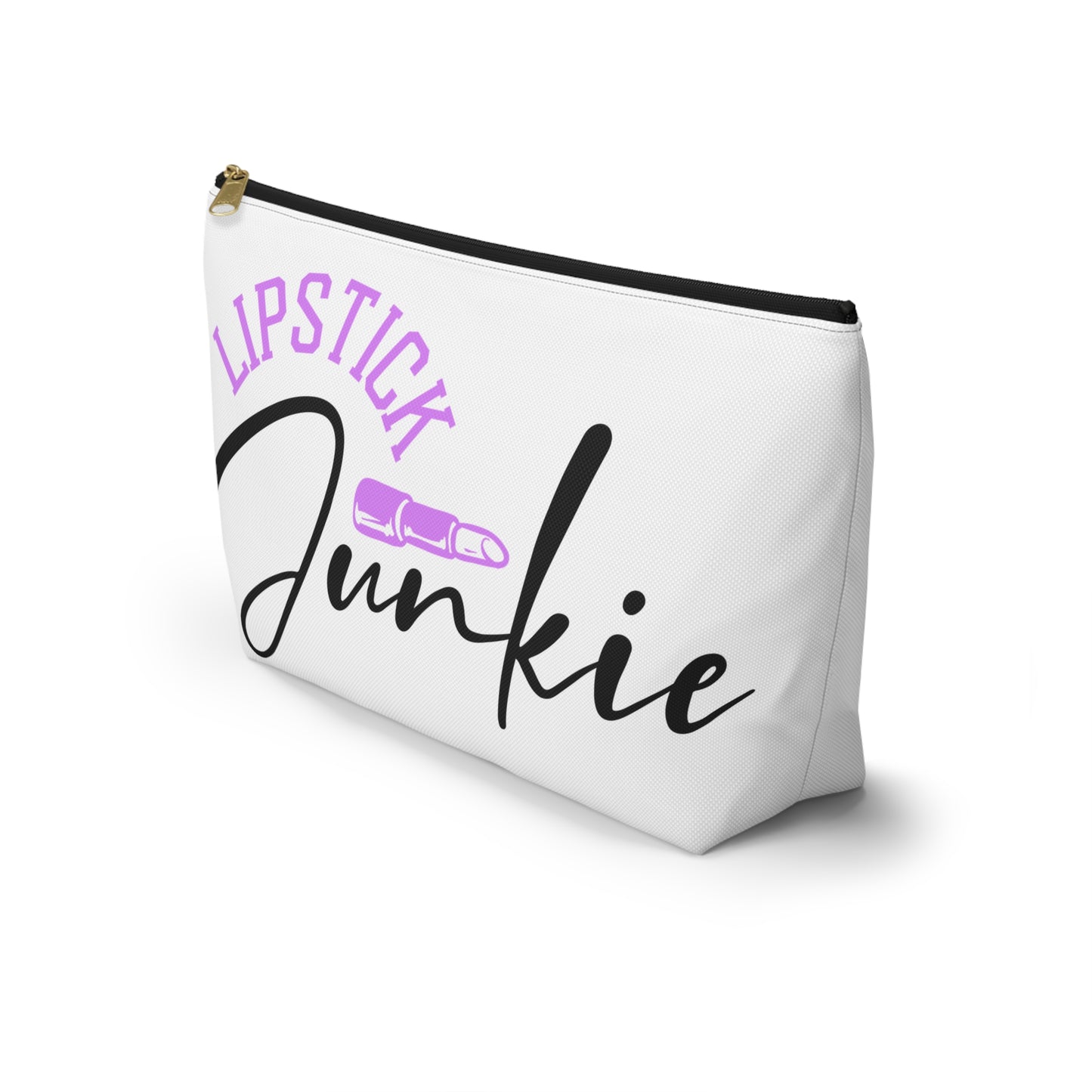 Accessory Pouch – "Lipstick Junkie" Purple Makeup Bag