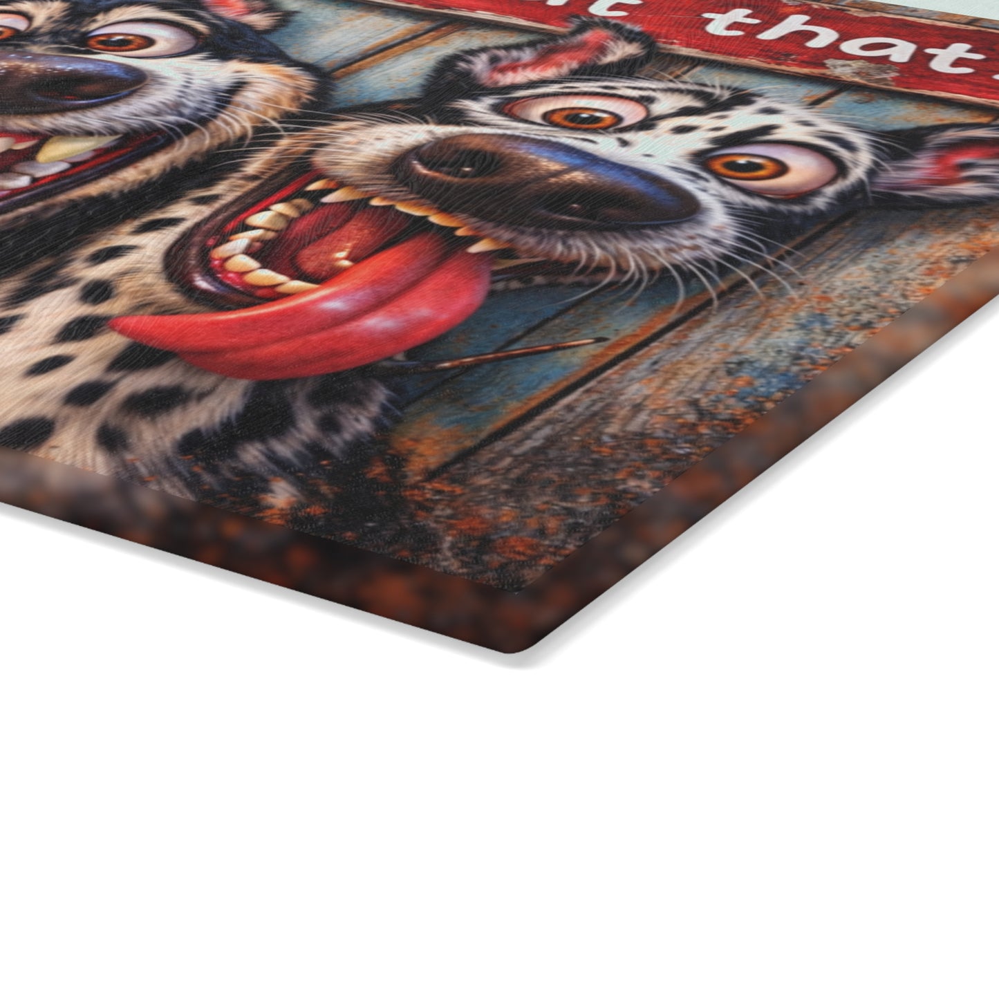 You Gonna Eat That? Glass Cutting Board – Funny Dog Kitchen Decor with Rustic Charm