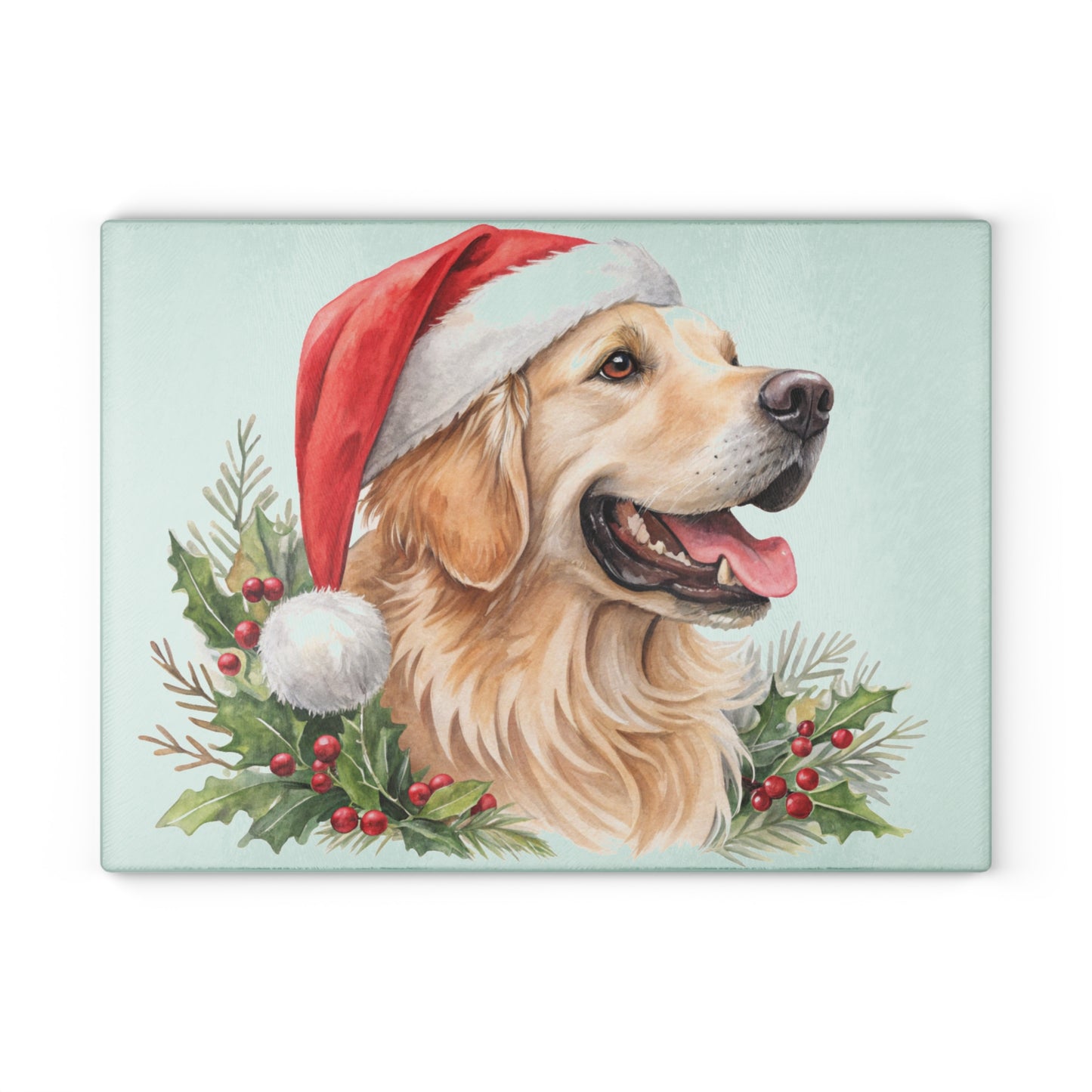 🐾🎅 Golden Retriever Christmas Cutting Board – Festive Holiday Cheer for Dog Lovers 🎄🐶