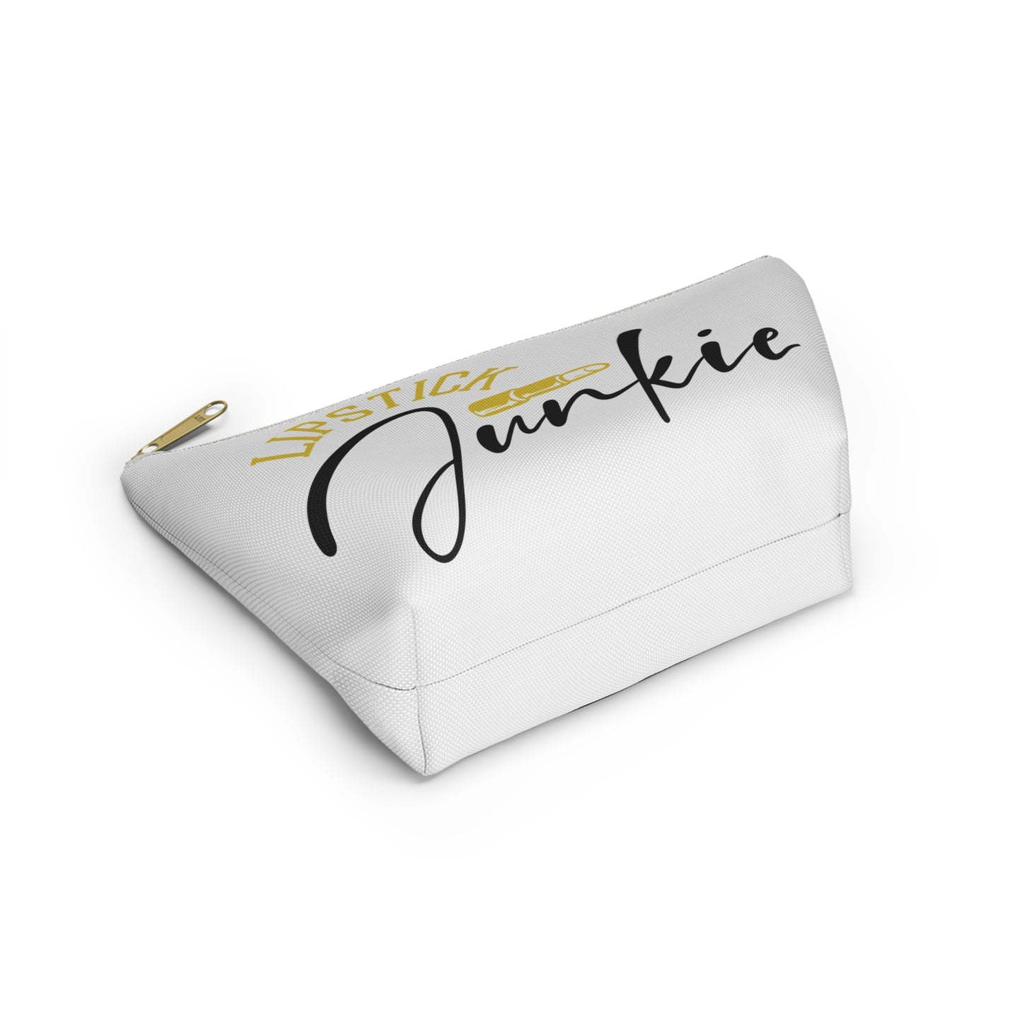 Accessory Pouch – "Lipstick Junkie" Yellow Makeup Bag