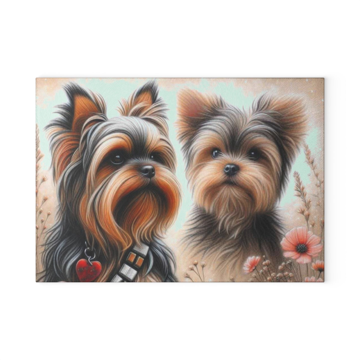 Tabla de cortar de Yorkshire Terrier, Yorkshire Terrier, Chewbacca, regalo para amantes de los perros, vidrio templado, regalo de inauguración de la casa, regalo de chef, tabla de charcutería, regalo único.