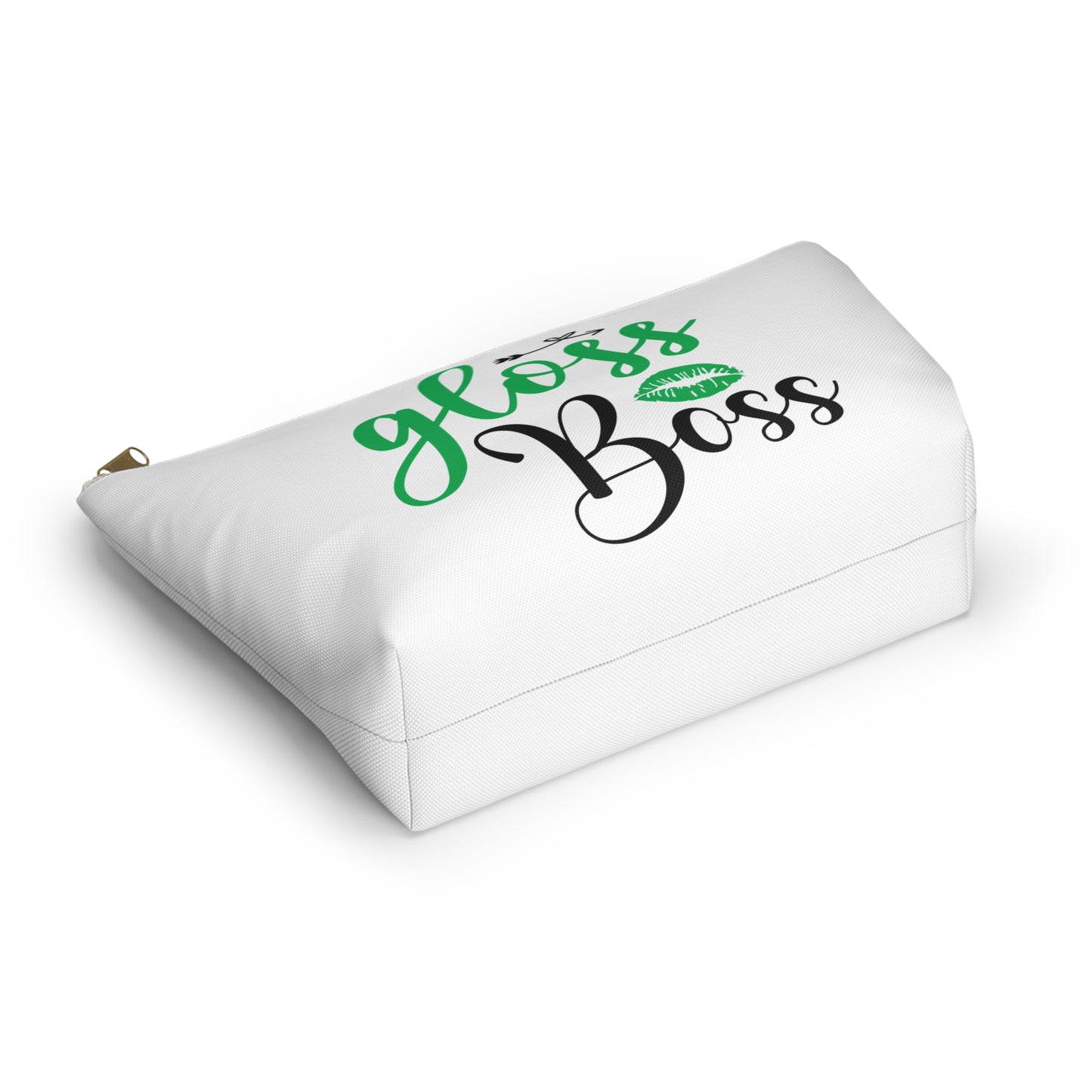 Accessory Pouch – "Gloss Boss" Green Makeup Bag
