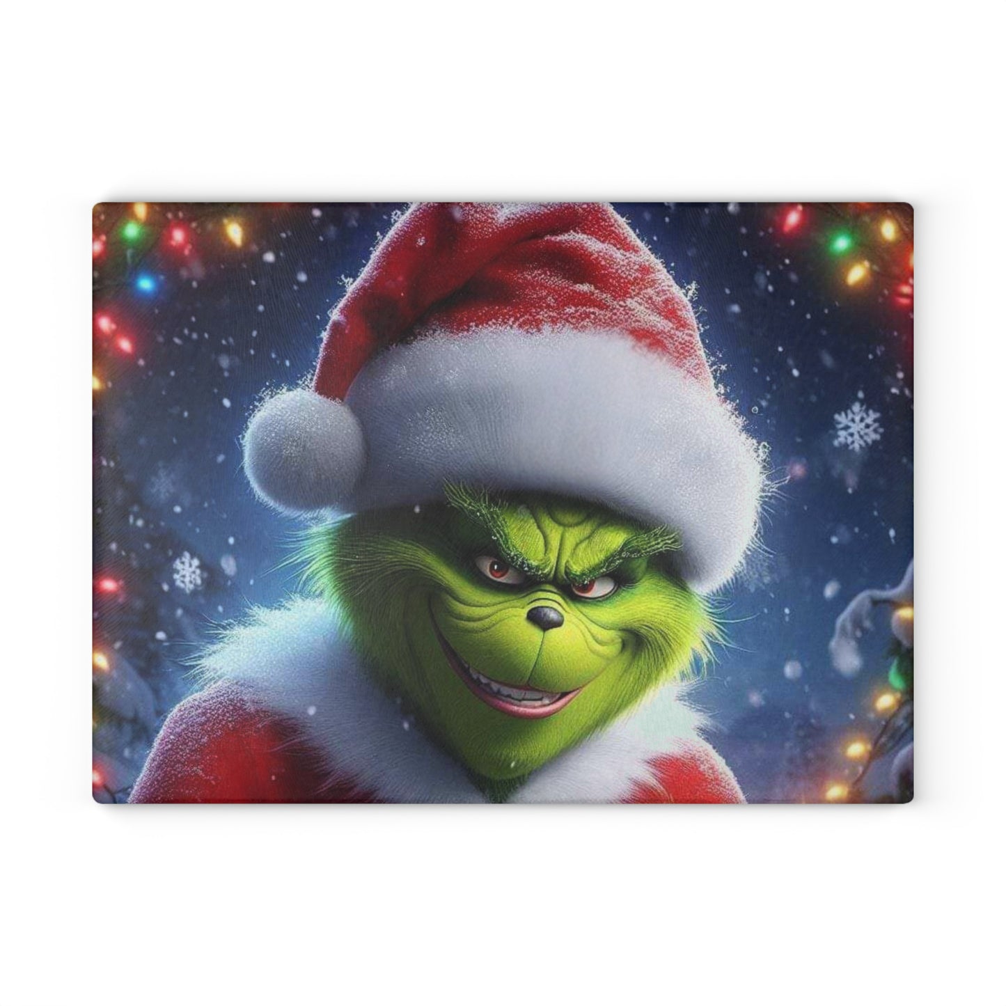 Sassy Green Christmas Cutting Board – Festive Mischief Meets Kitchen Fun!